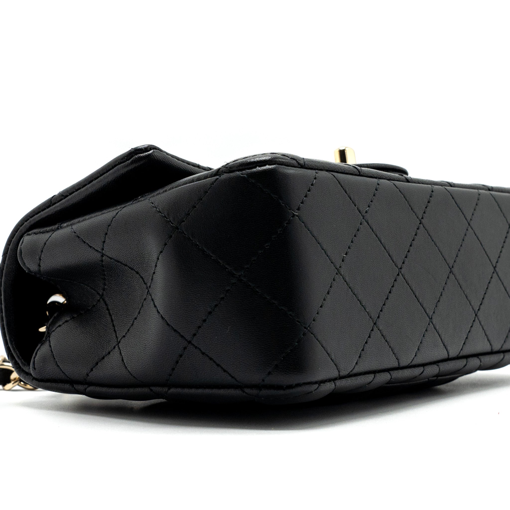 Chanel mini rectangular Flap Bag Lambskin Black L