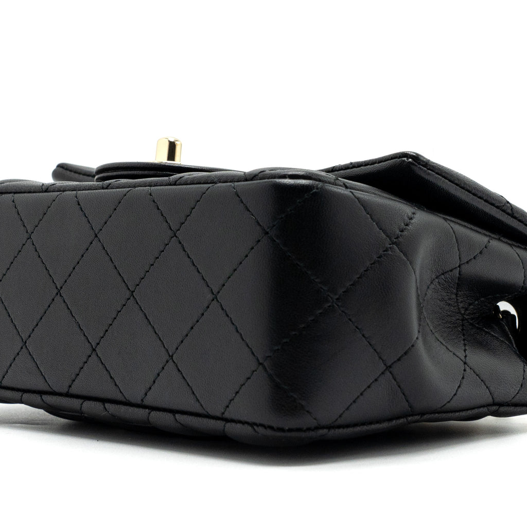 Chanel mini rectangular Flap Bag Lambskin Black L