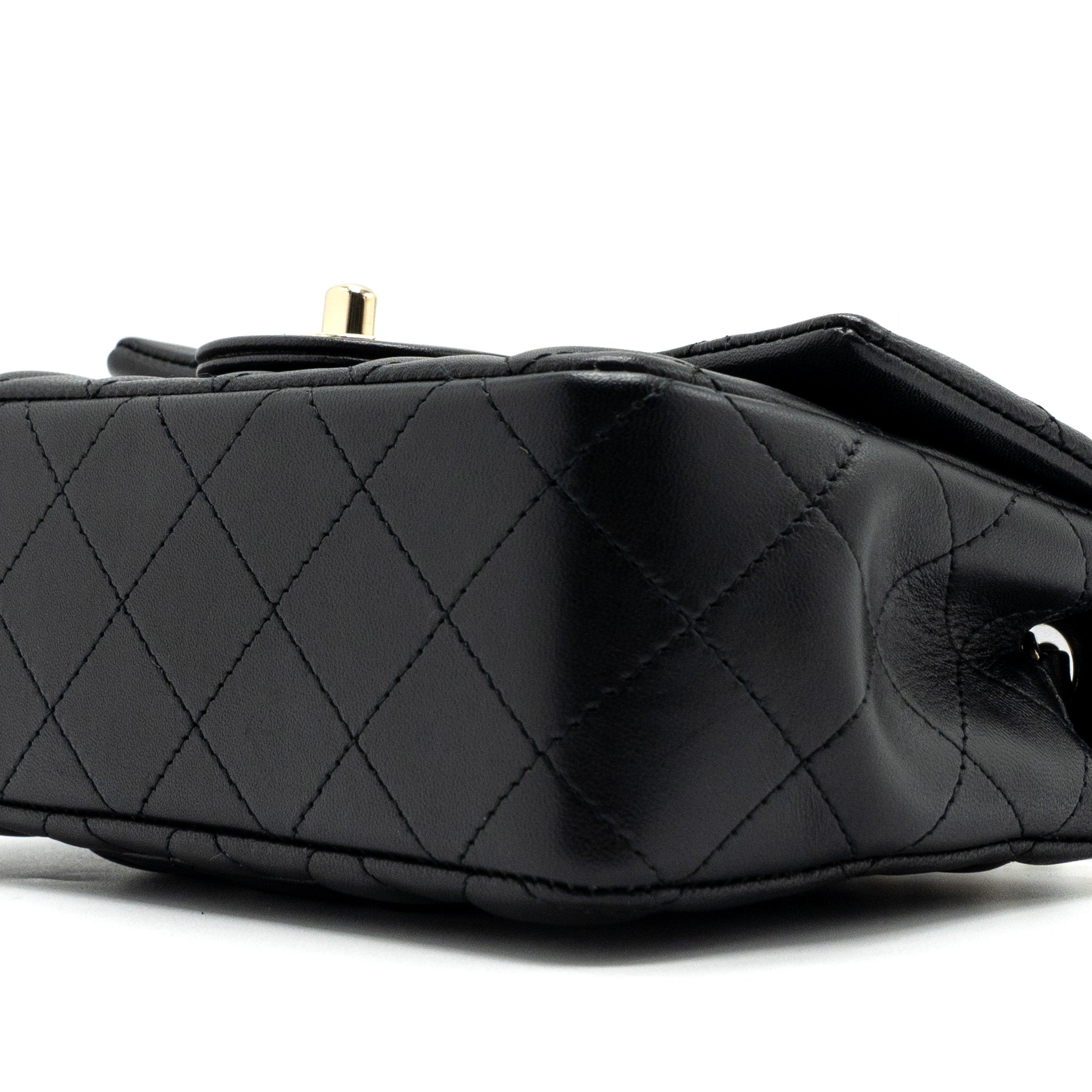 Chanel mini rectangular Flap Bag Lambskin Black L