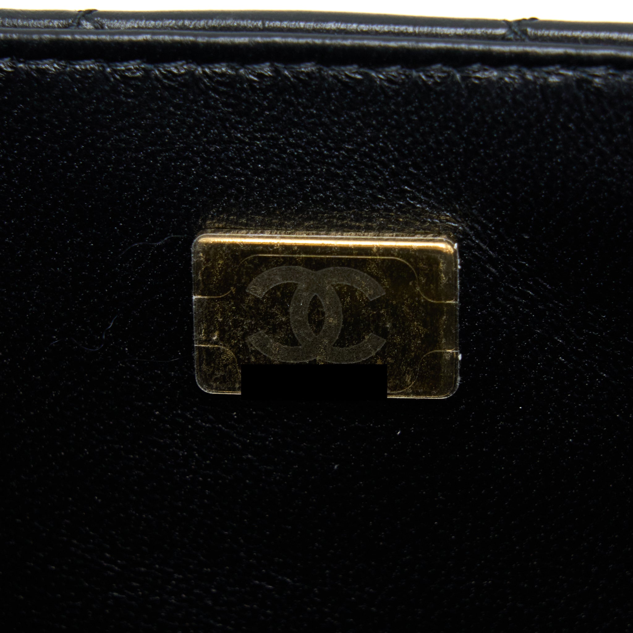 Chanel Mini Rectangular Lambskin Black L(Microchip)