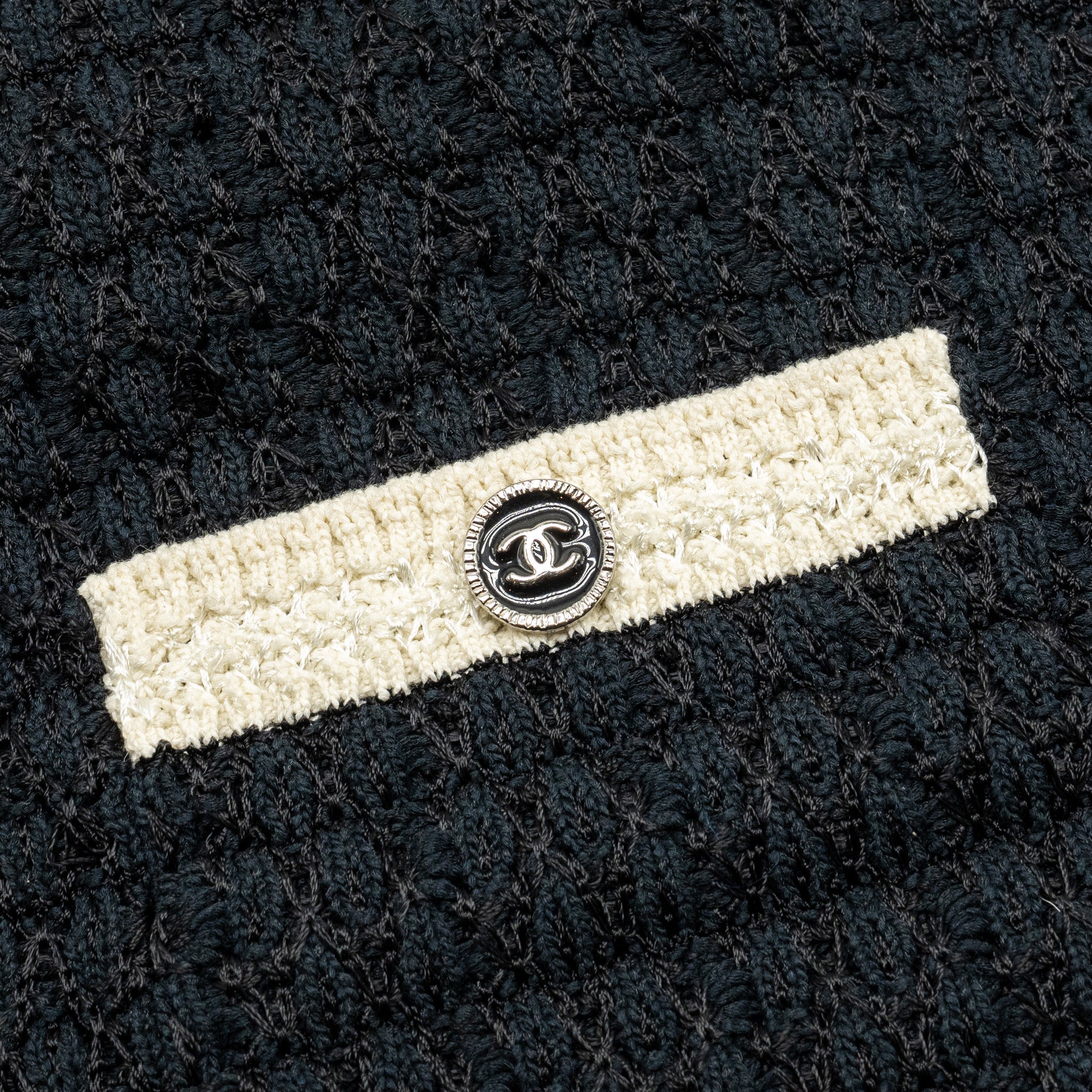 Chanel size 34 24P Dress cotton/viscose/polyamide black/white