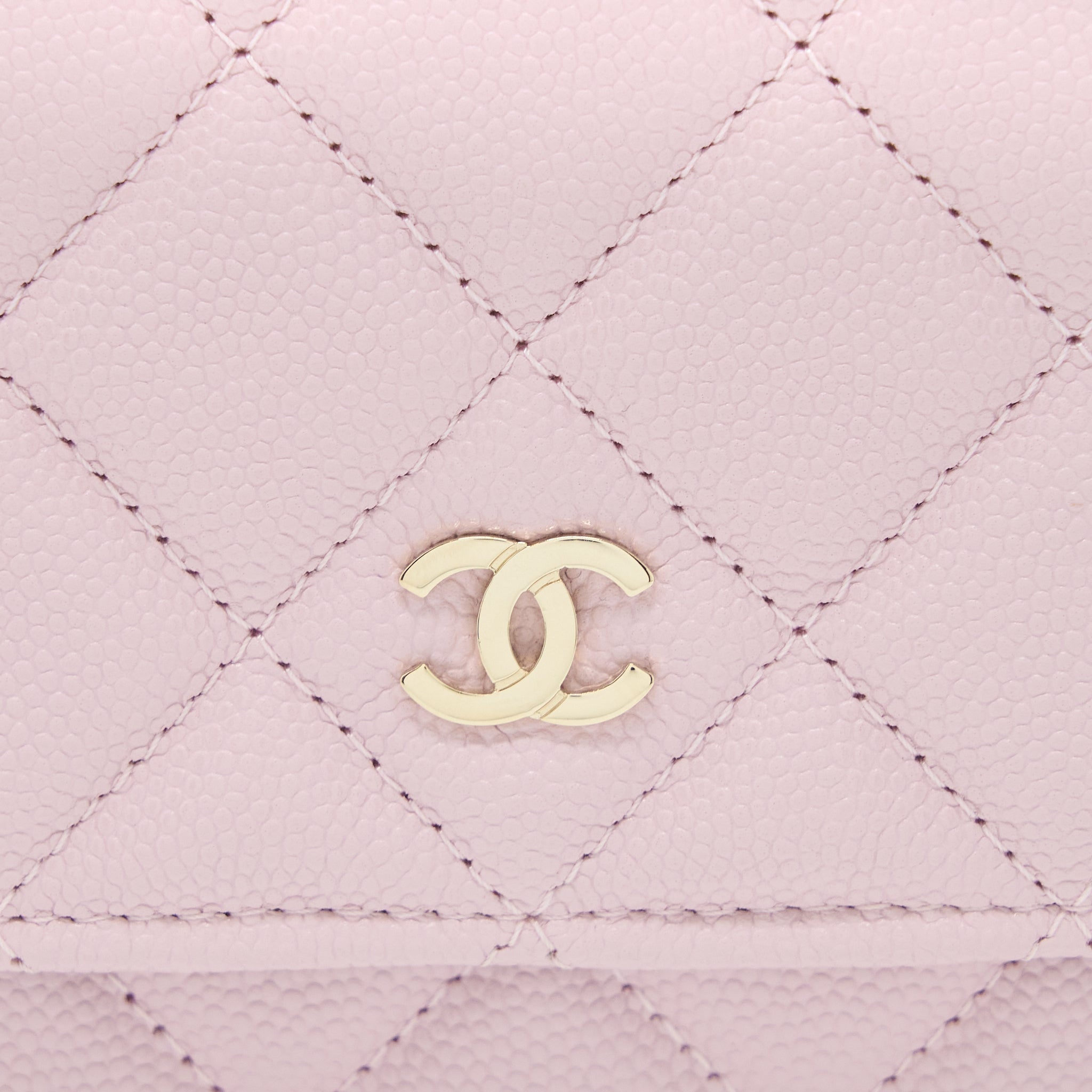 Chanel Classic Wallet On Chain Caviar Light Pink L