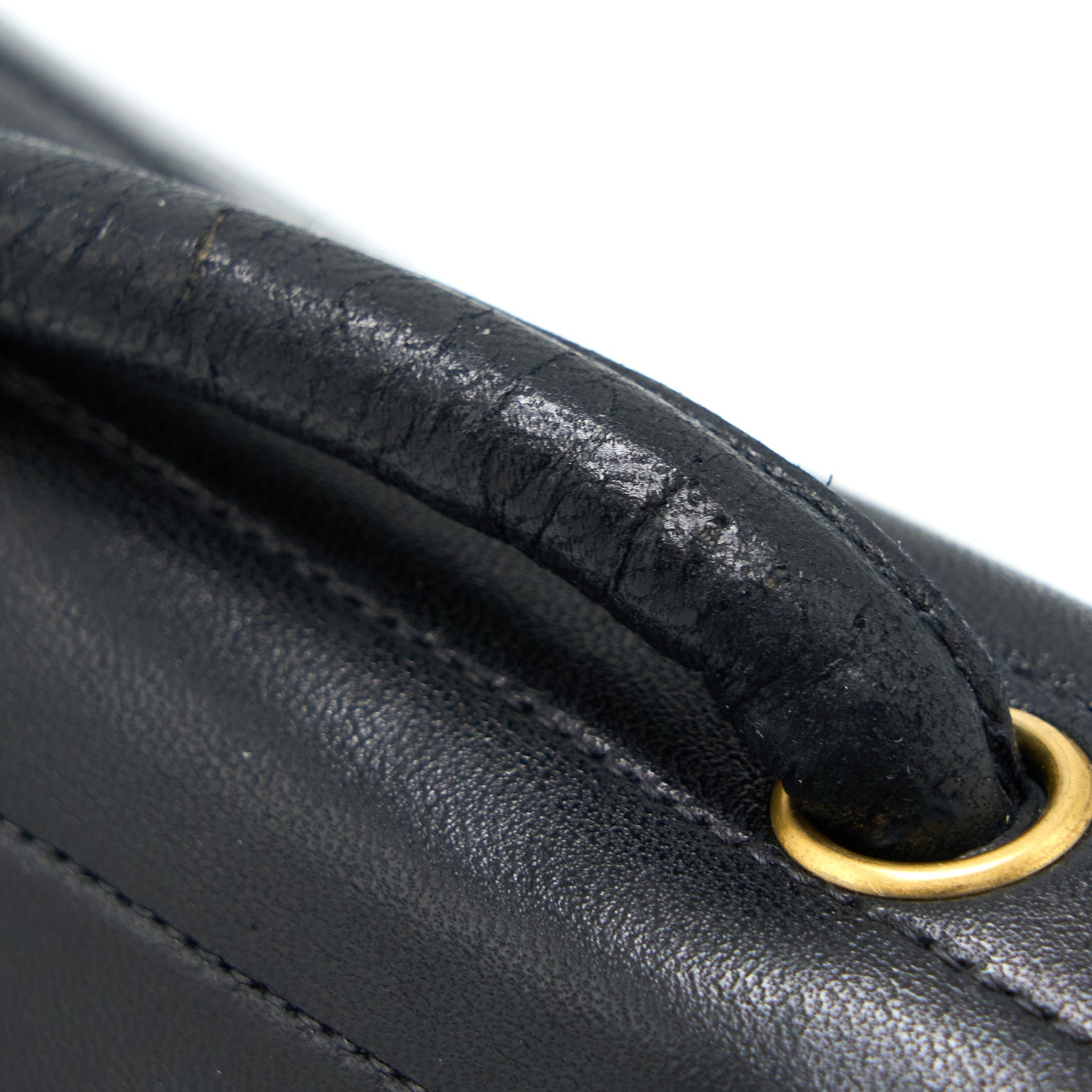 Chanel Vintage Kelly Flap Bag Lambskin Black