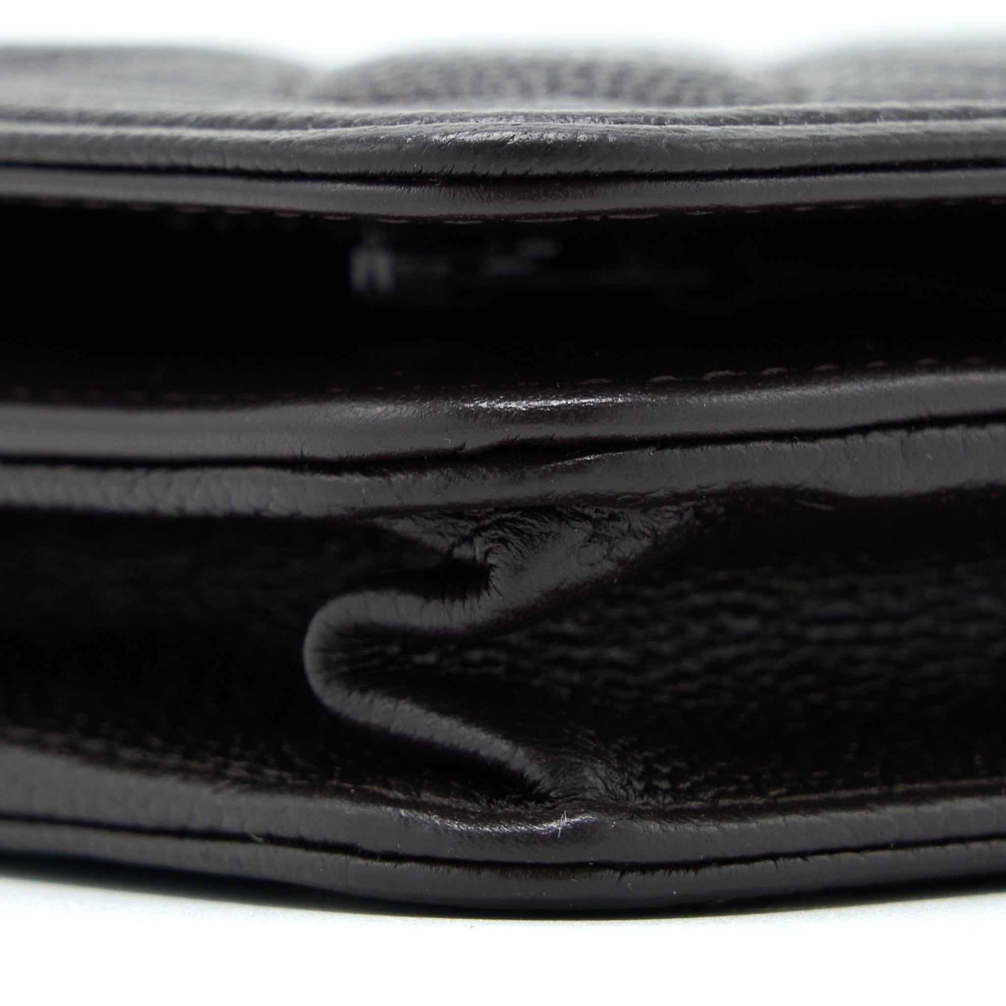 Chanel Boy Wallet On Chain Grained Calfskin Brown L (Microchip)