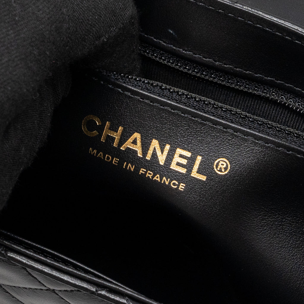 Chanel 23k Mini Shopping Tote Calfskin Black (Microchip)