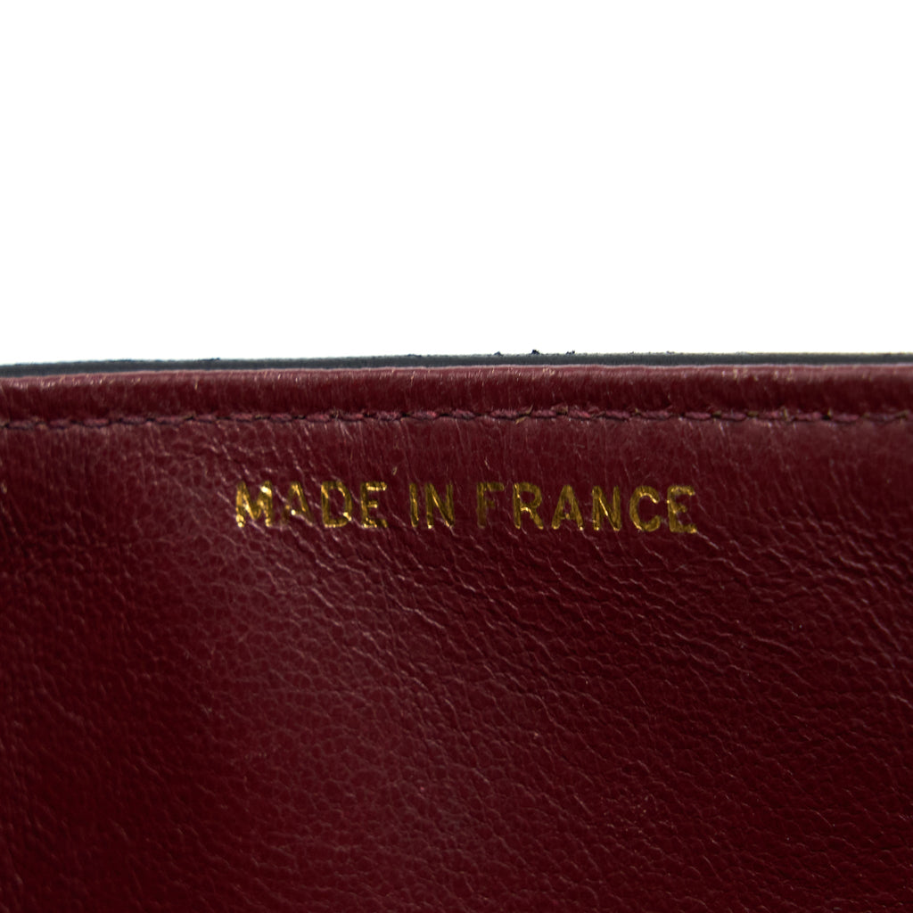 Chanel Vintage Kelly Flap Bag Lambskin Black
