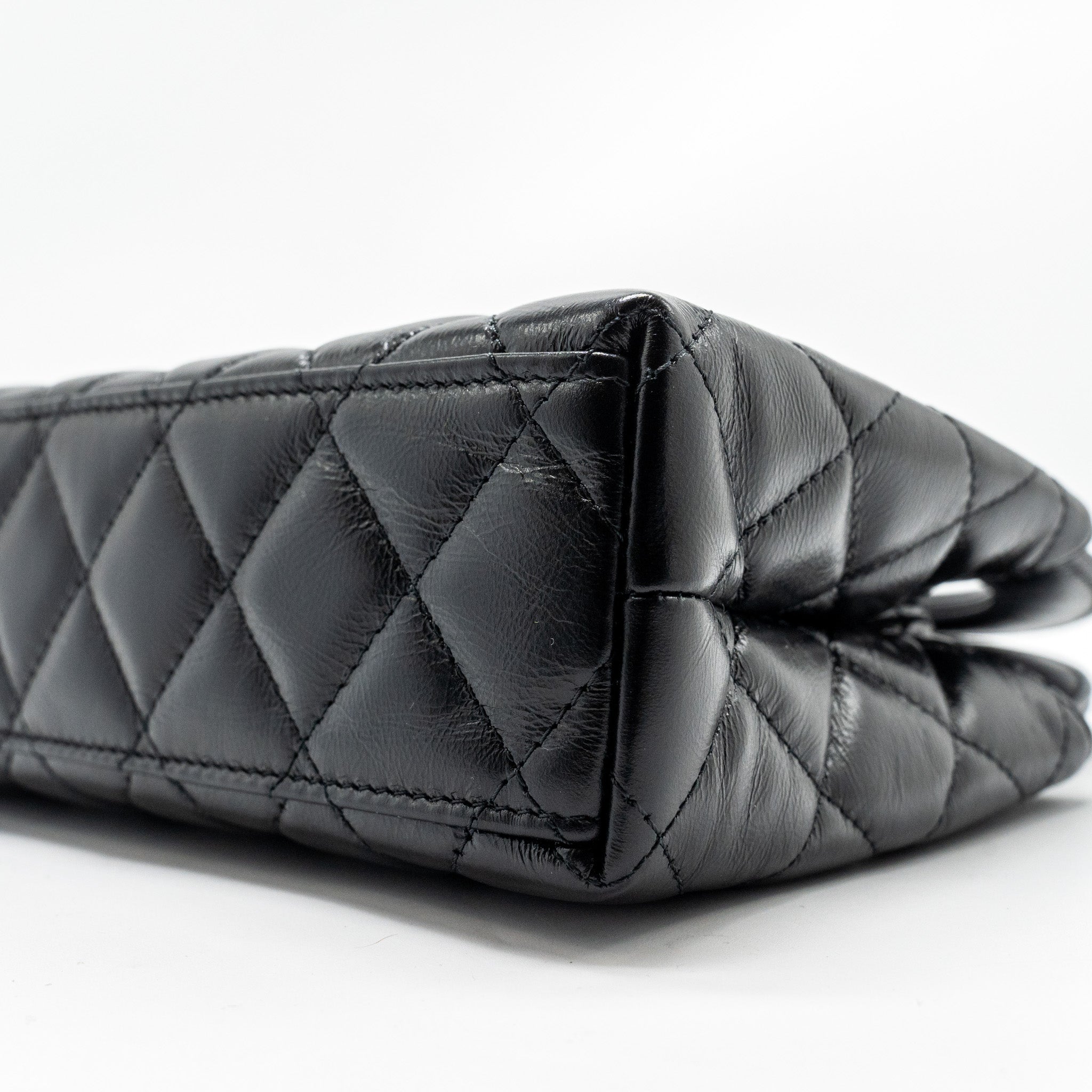 Chanel Mini Kelly Shopping Tote Bag Calfskin Black  (Microchip)
