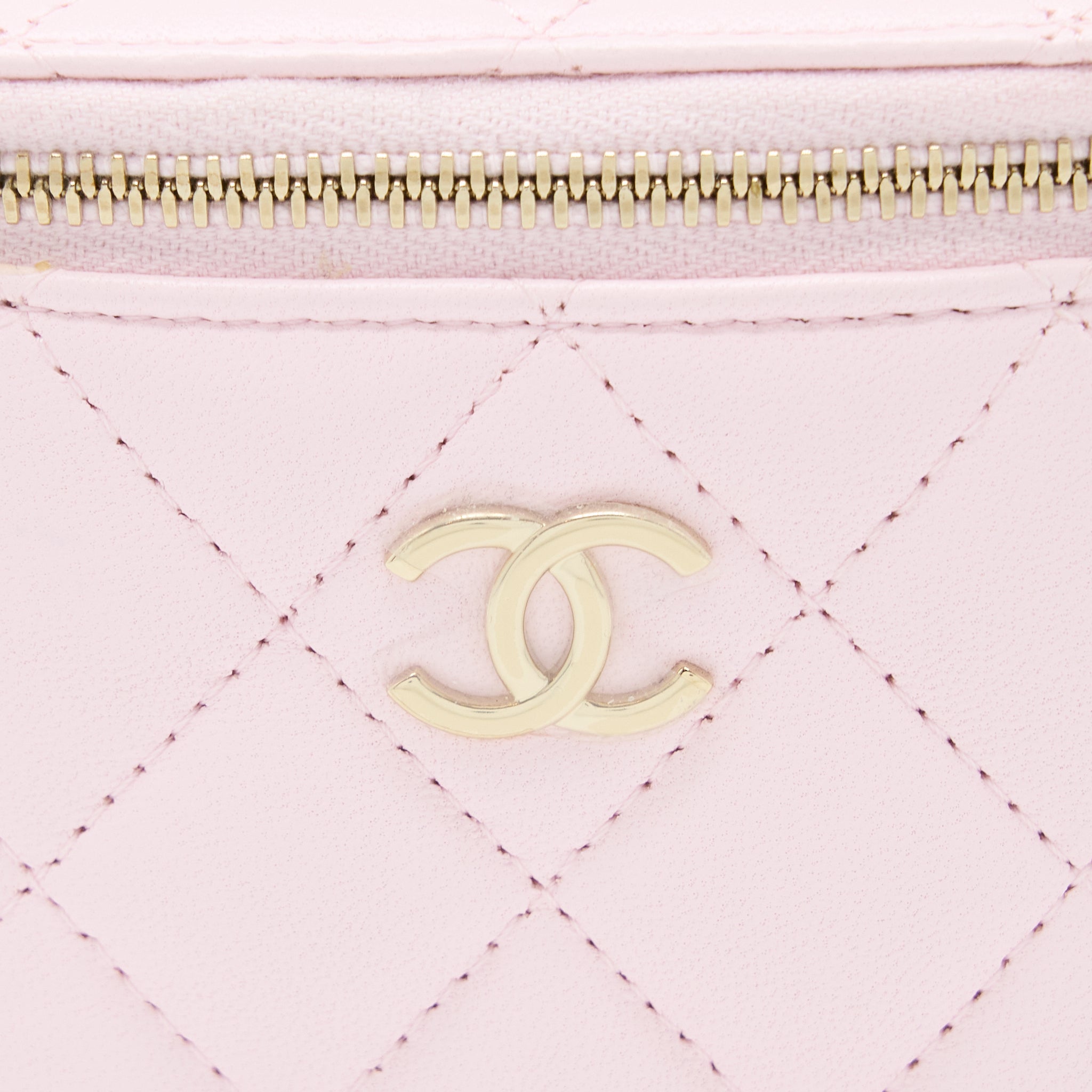 Chanel Top Handle Mini Vanity Lambskin Pink L