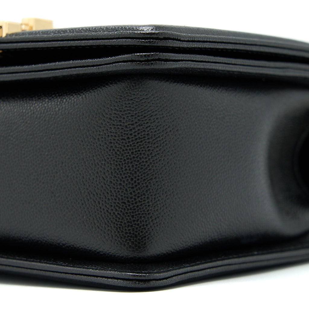 Chanel Mini Boy Bag Calfskin Black L (Microchip)