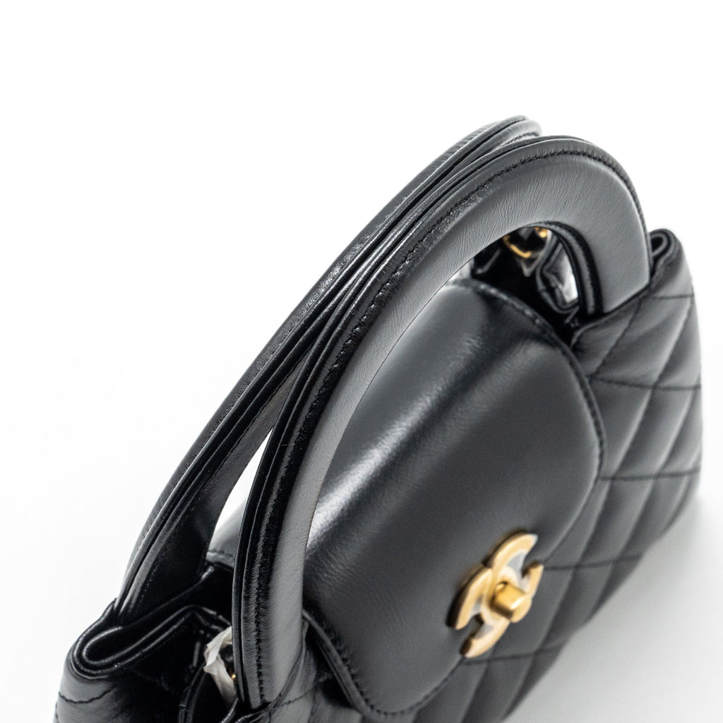 Chanel Mini Kelly Shopping Tote Bag Calfskin Black  (Microchip)