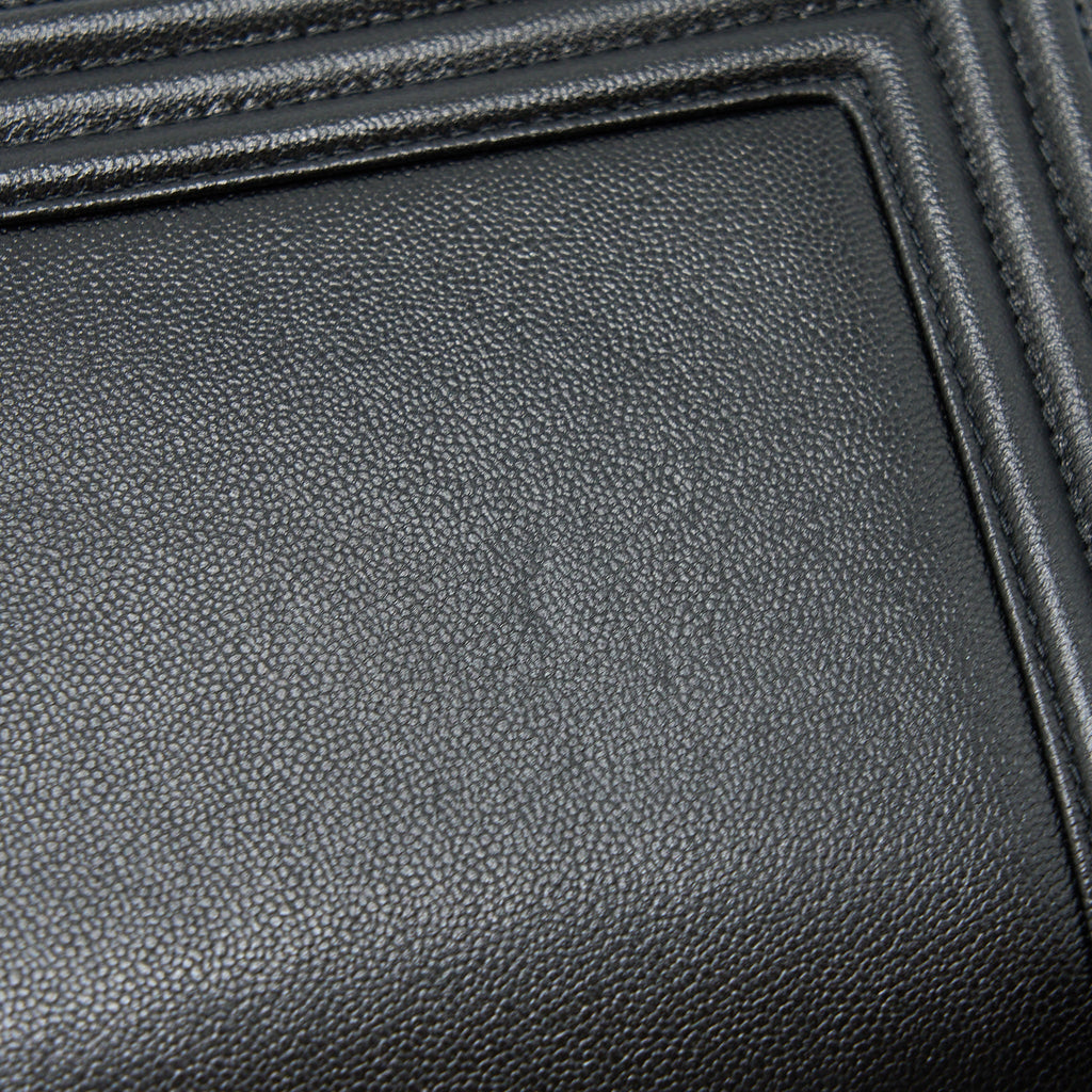 Chanel Mini Boy Bag Calfskin Black L (Microchip)