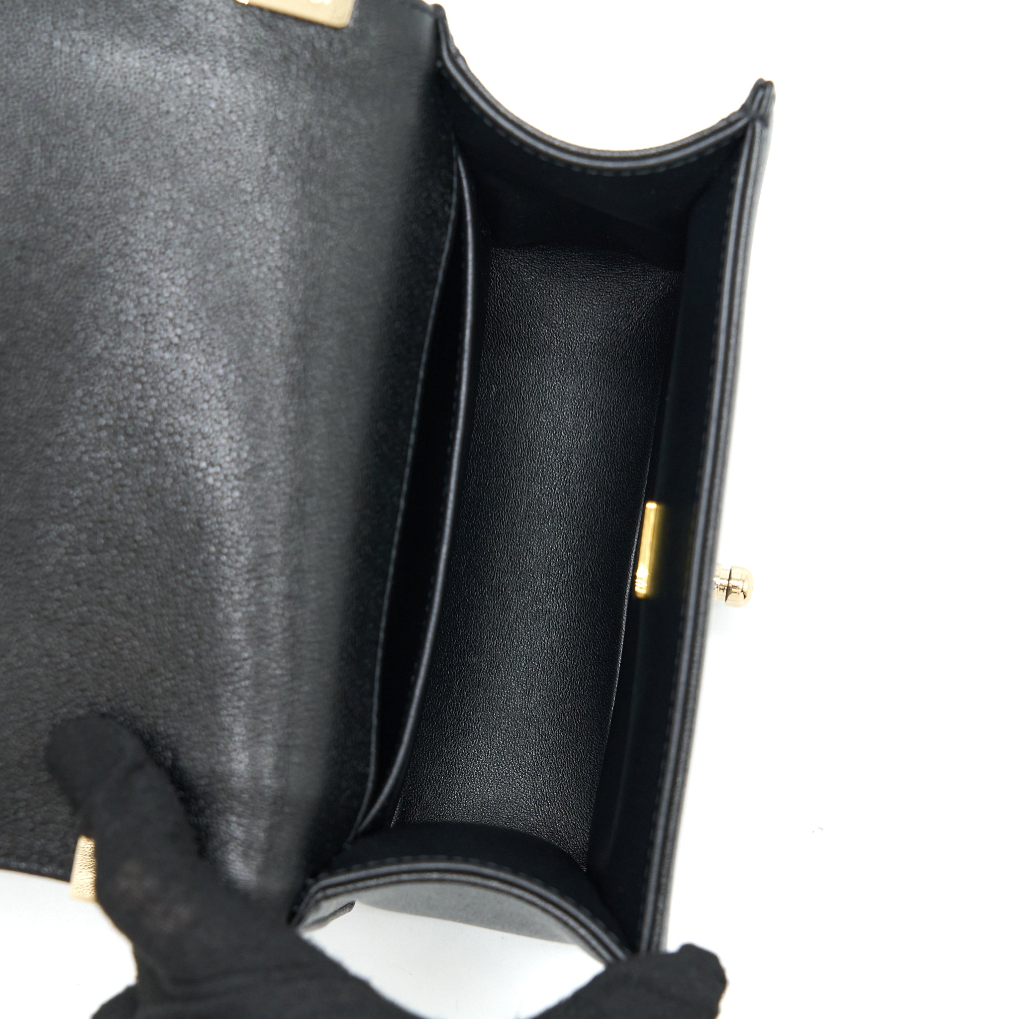 Chanel Mini Boy Bag Calfskin Black L (Microchip)
