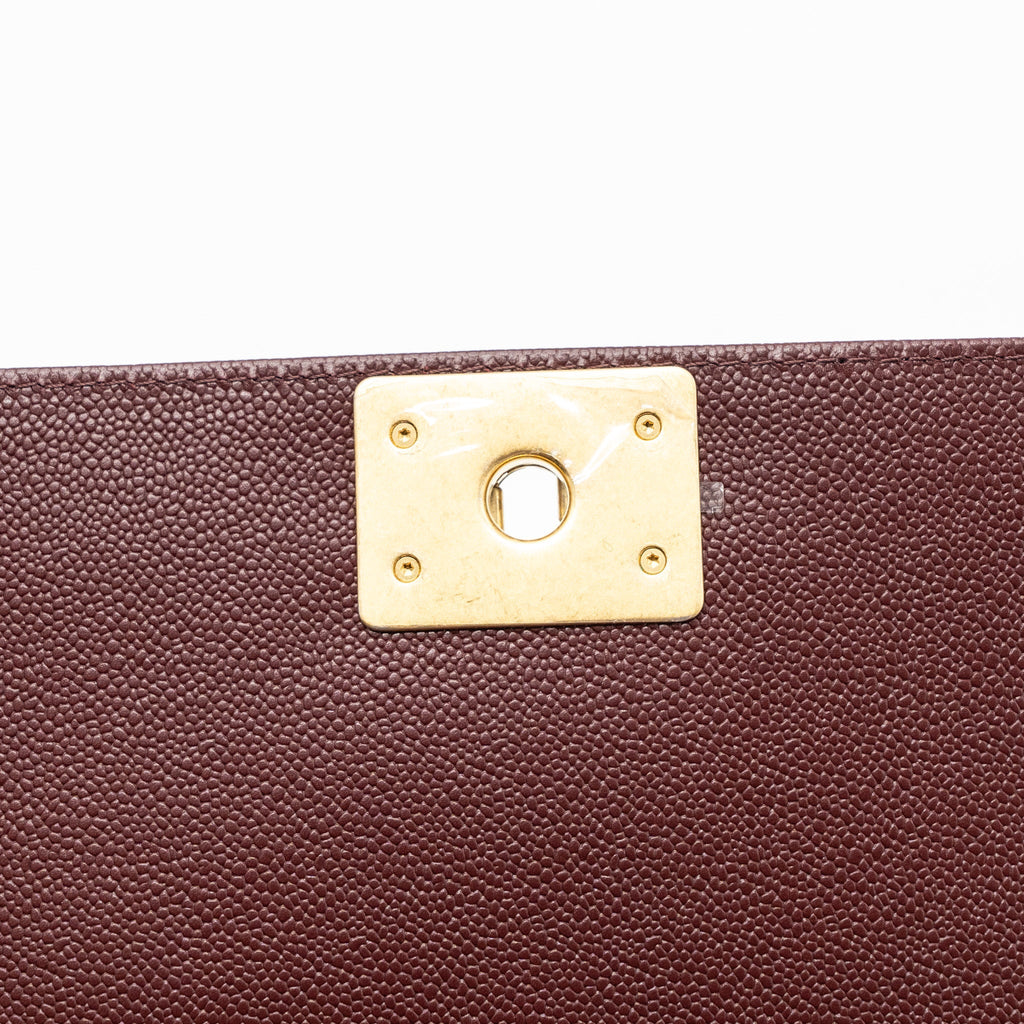 Chanel Medium Boy Bag Limited Edition Caviar Burgundy (microchip)