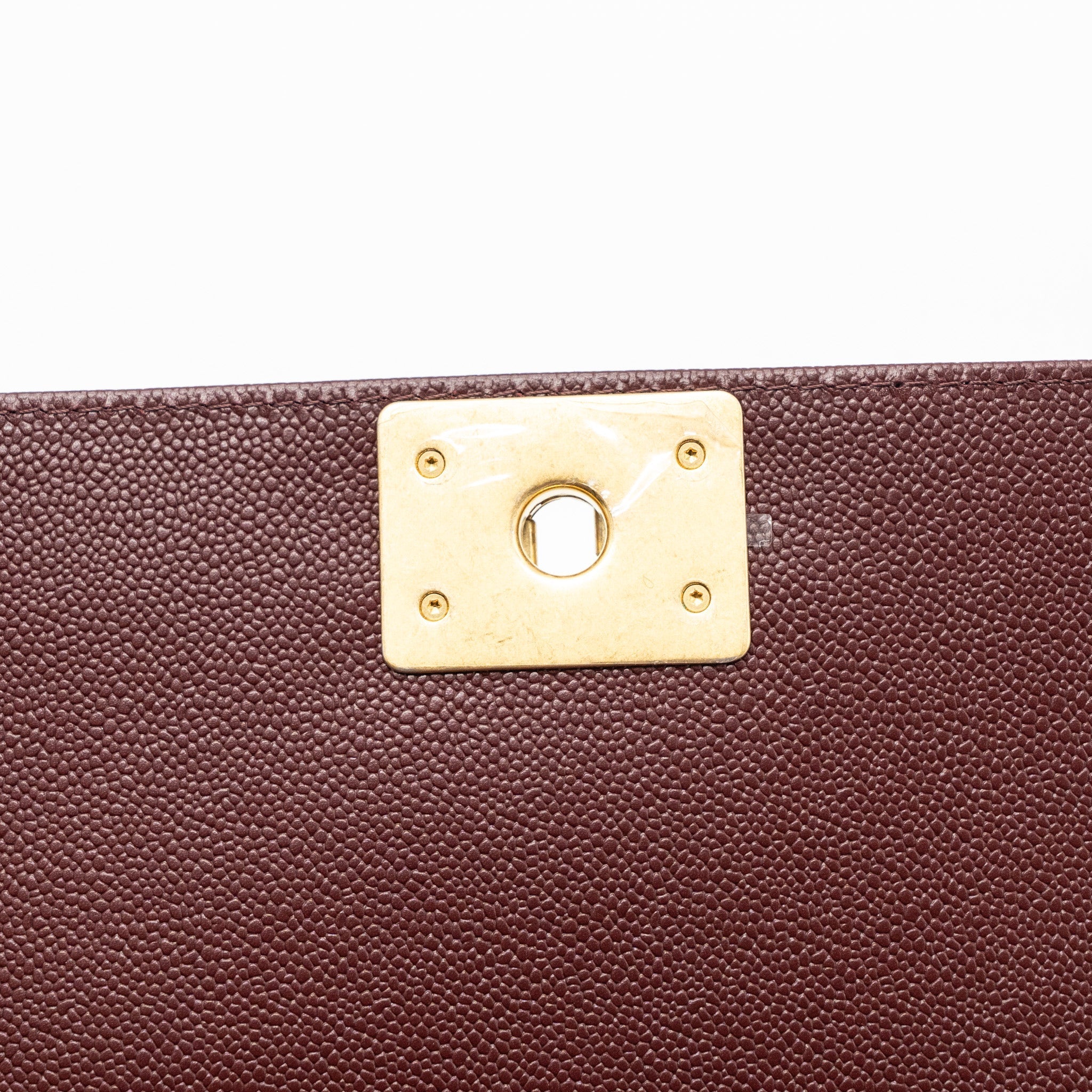 Chanel Medium Boy Bag Limited Edition Caviar Burgundy (microchip)