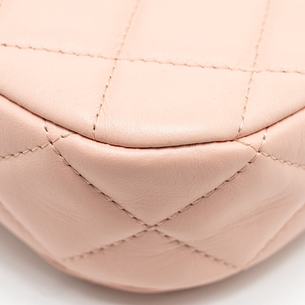 Chanel 23K Small Hobo Bag Calfskin Pink  (microchip)