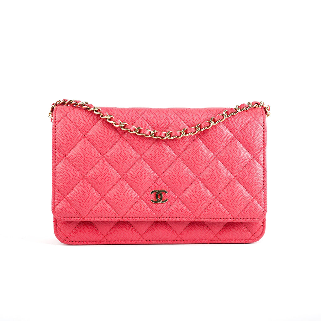 ITEM 23 - Chanel Matelasse Caviar Wallet On Chain WOC Pink HOLD BC
