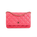 ITEM 23 - Chanel Matelasse Caviar Wallet On Chain WOC Pink HOLD BC