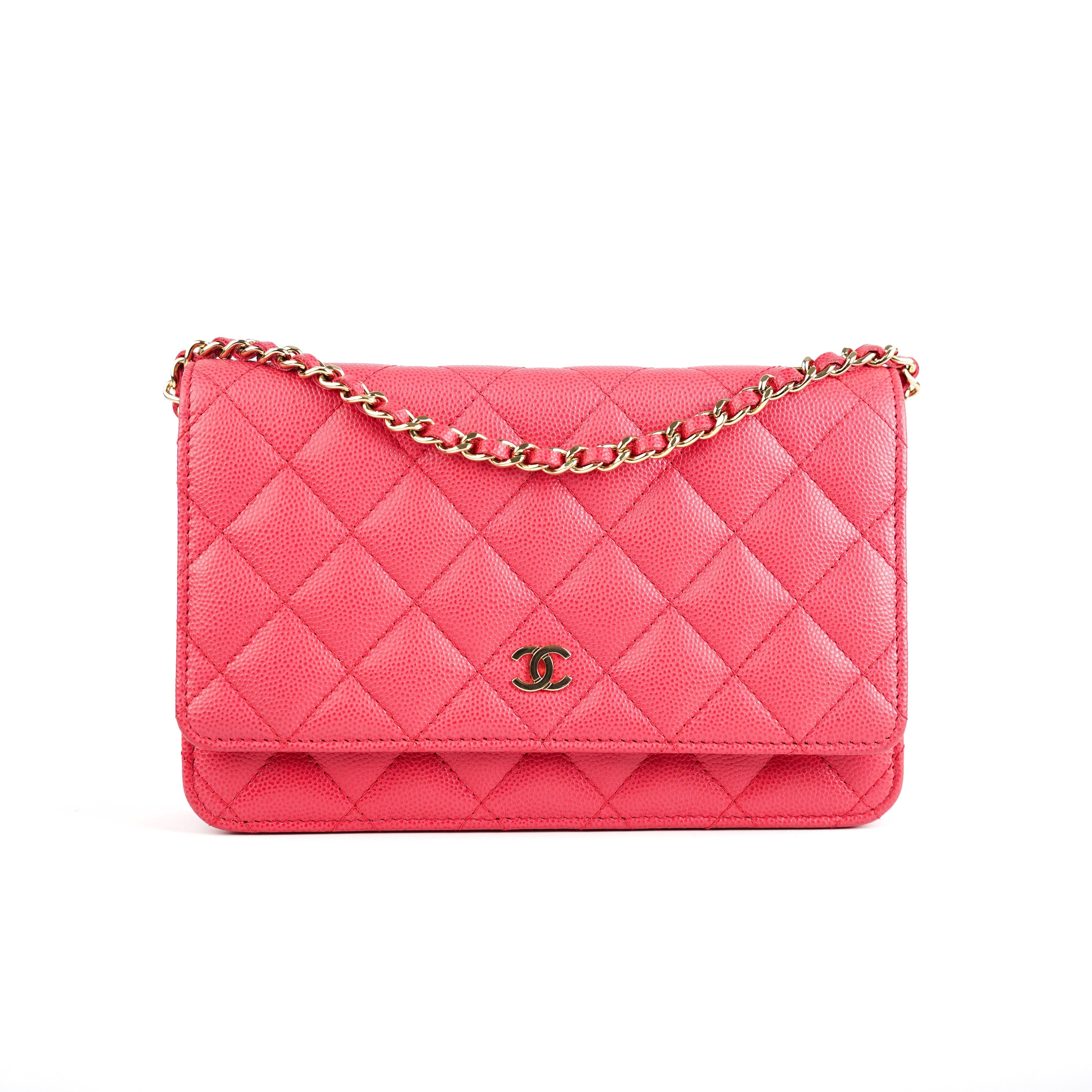 ITEM 23 - Chanel Matelasse Caviar Wallet On Chain WOC Pink HOLD BC