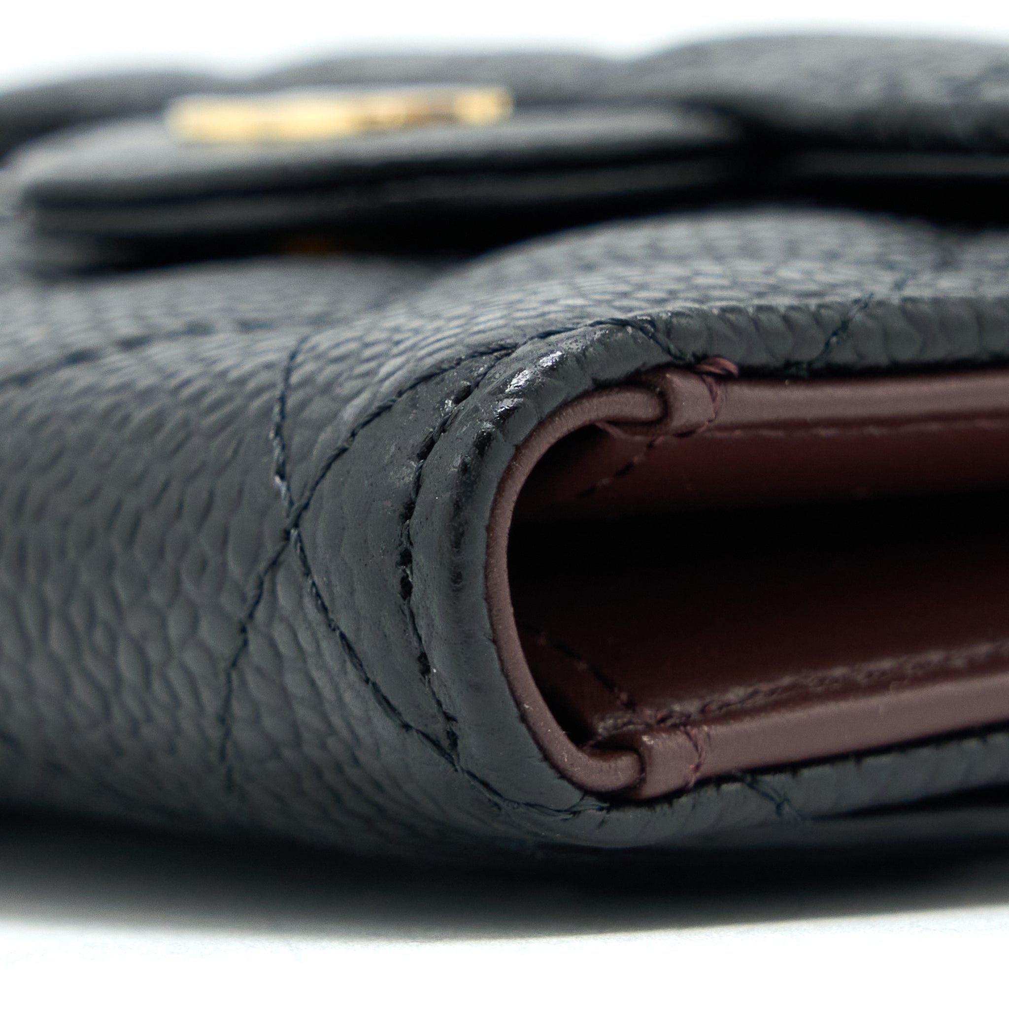 Chanel Small Classic Compact Wallet Caviar Black  (Microchip)