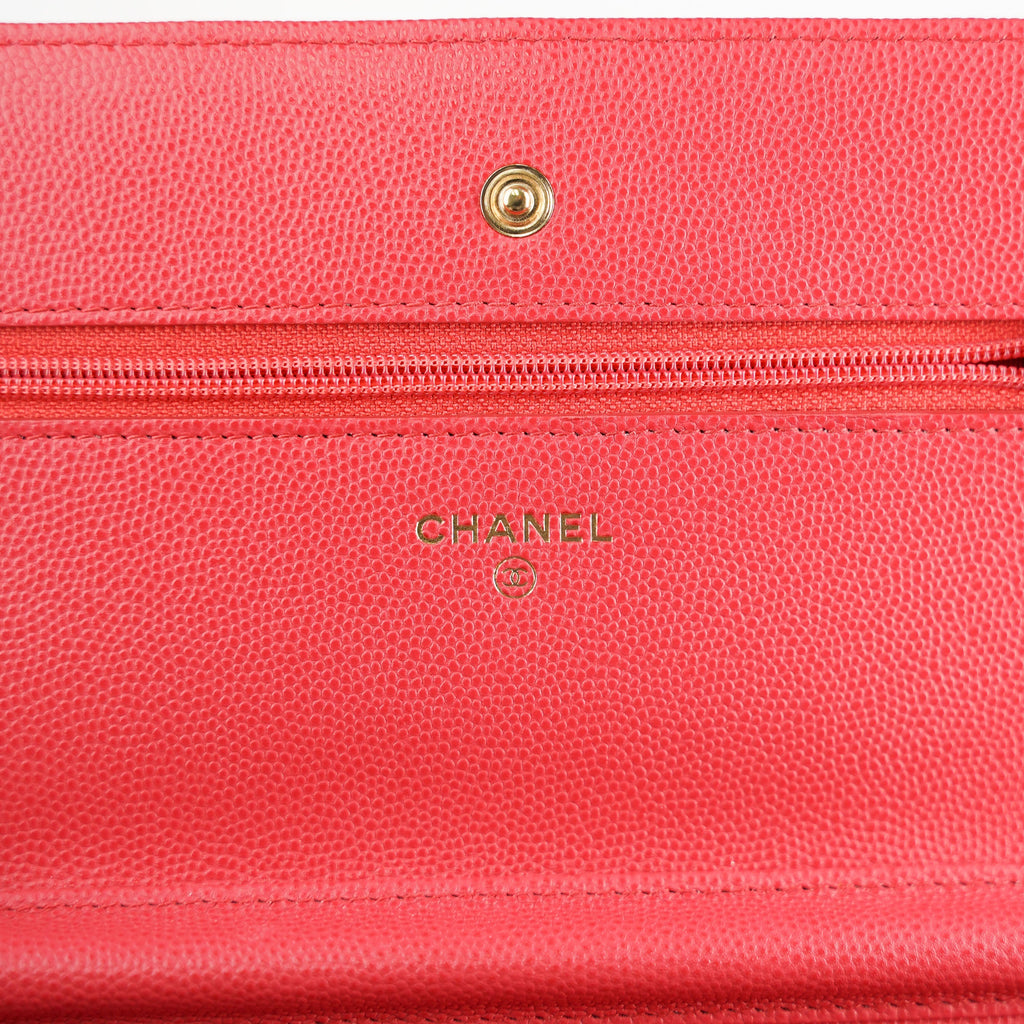 ITEM 23 - Chanel Matelasse Caviar Wallet On Chain WOC Pink HOLD BC