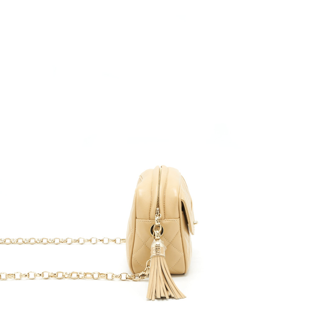 Chanel Camera Bag Lambskin Beige L