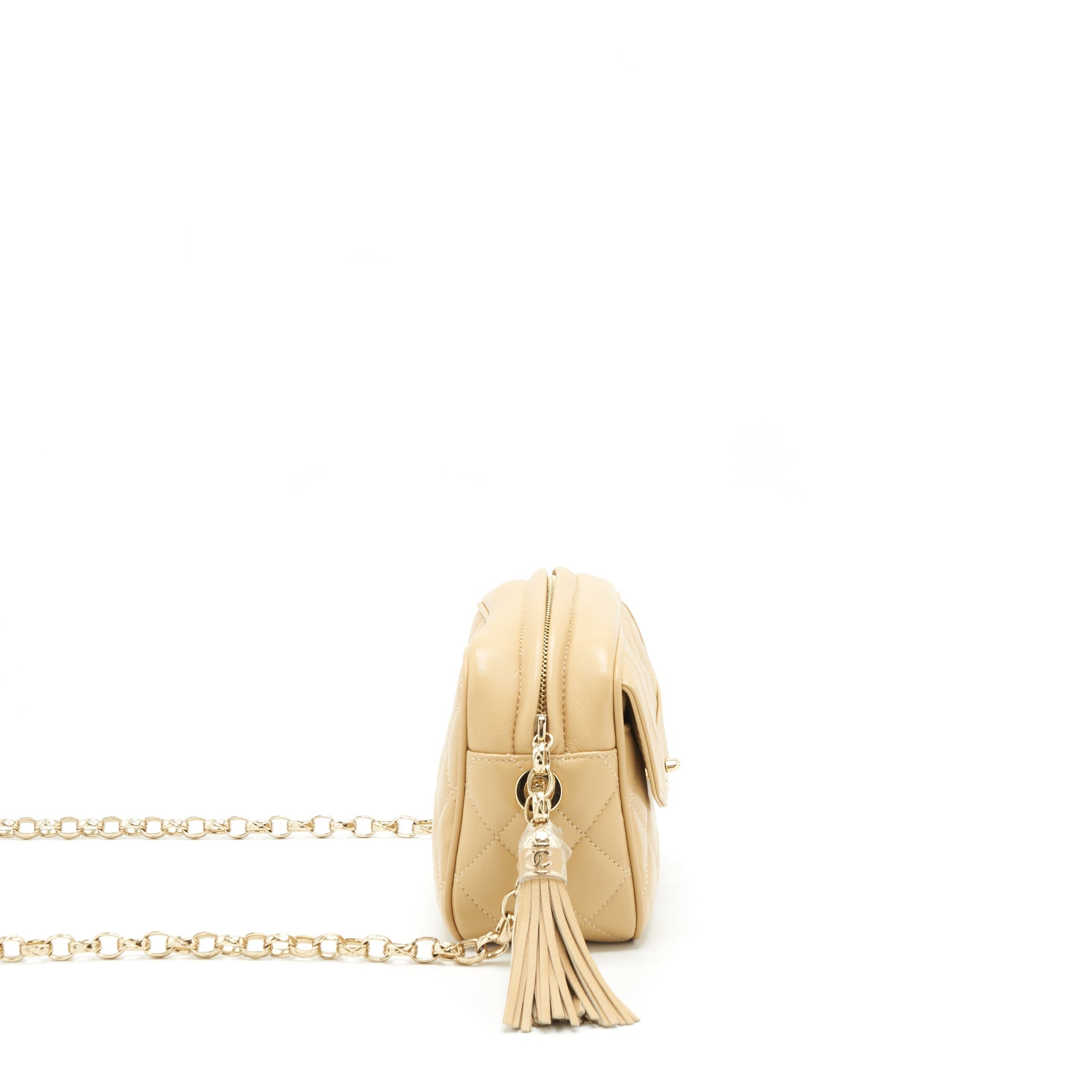 Chanel Camera Bag Lambskin Beige L