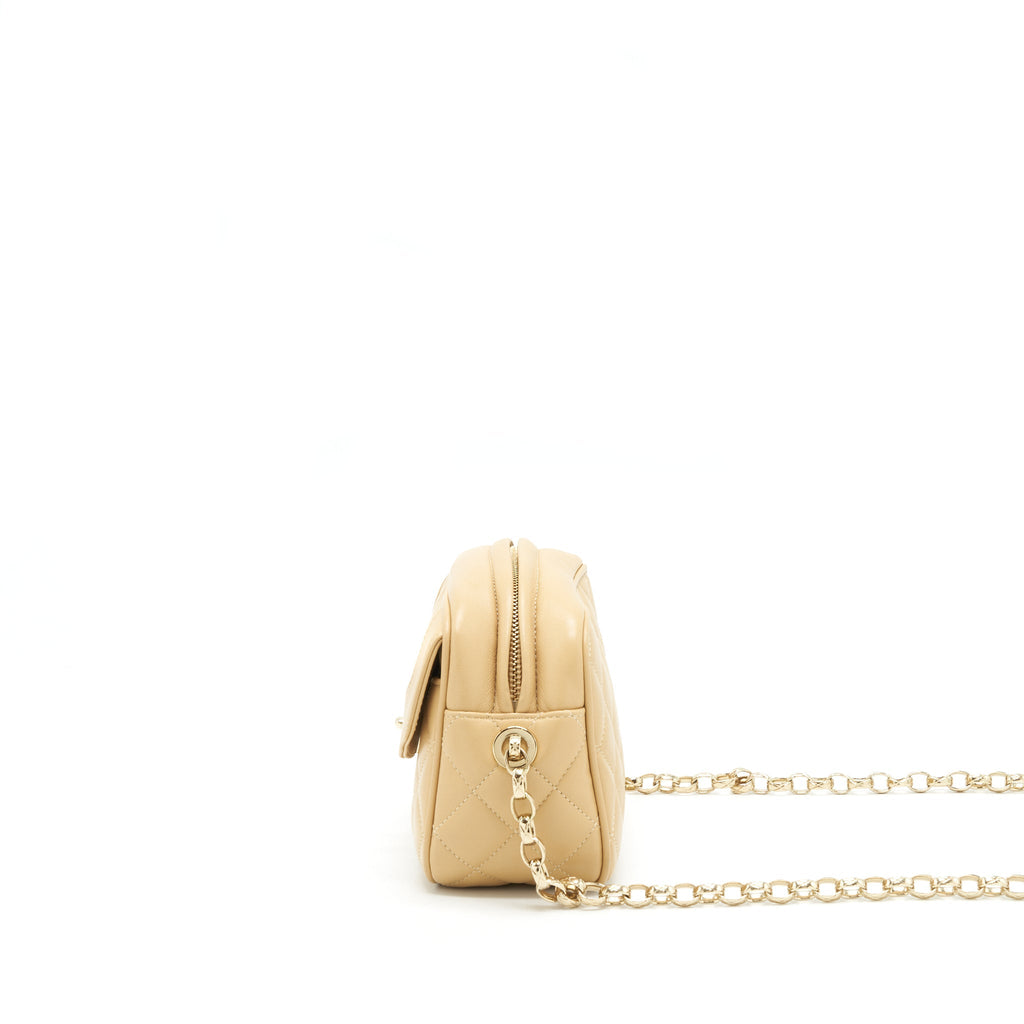 Chanel Camera Bag Lambskin Beige L