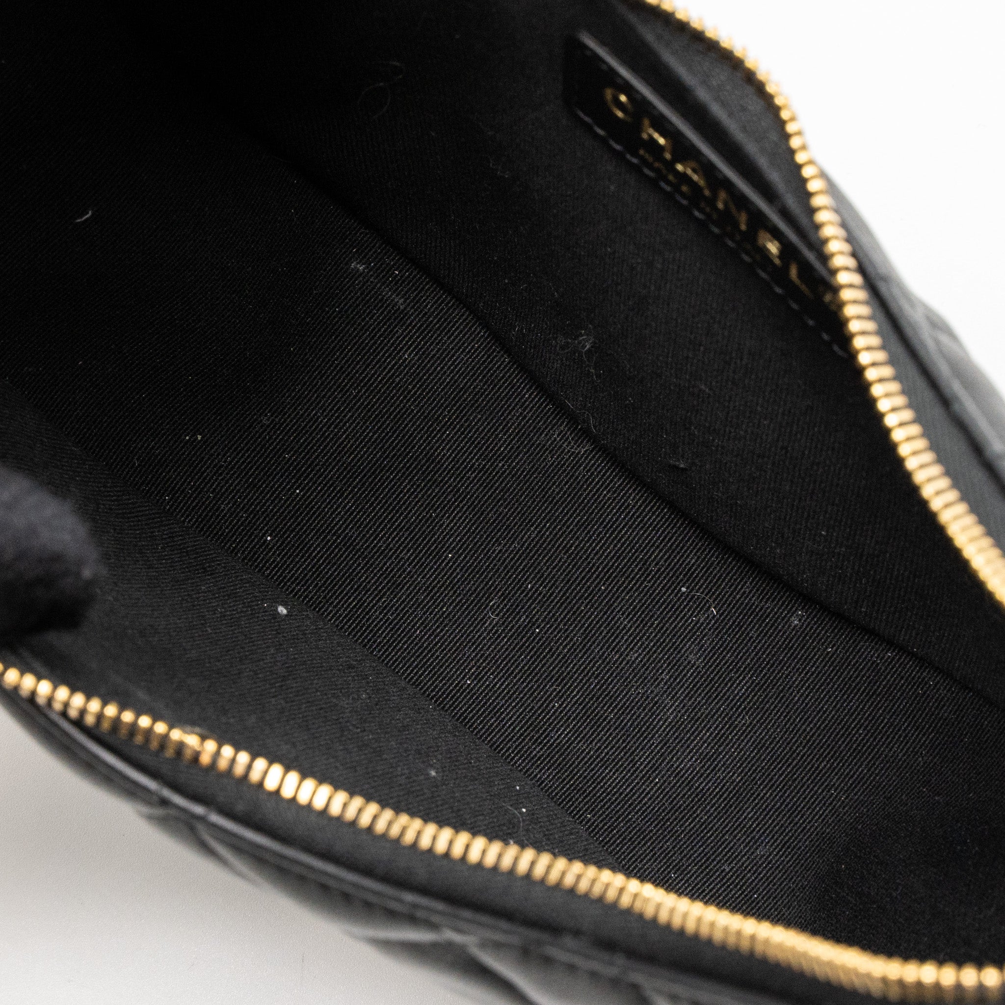 Chanel Small moon Hobo Bag Lambskin Black L(Microchip)