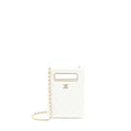 Chanel Vertical Evening Chain Bag Caviar White L (Microchip)