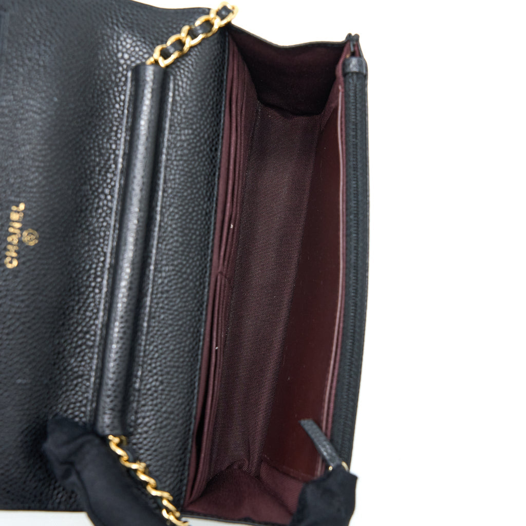 Chanel Classic Wallet On Chain Caviar Black