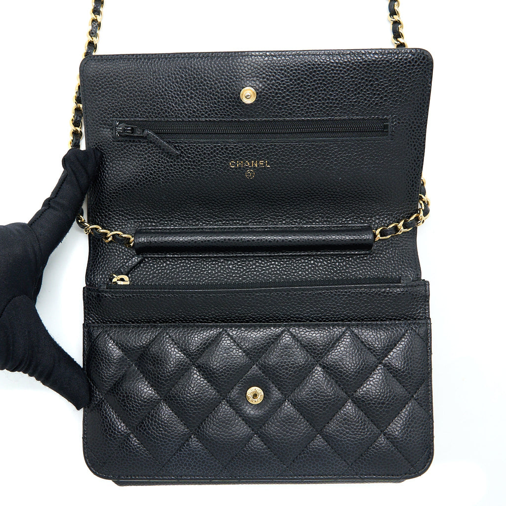 Chanel Classic Wallet On Chain Caviar Black