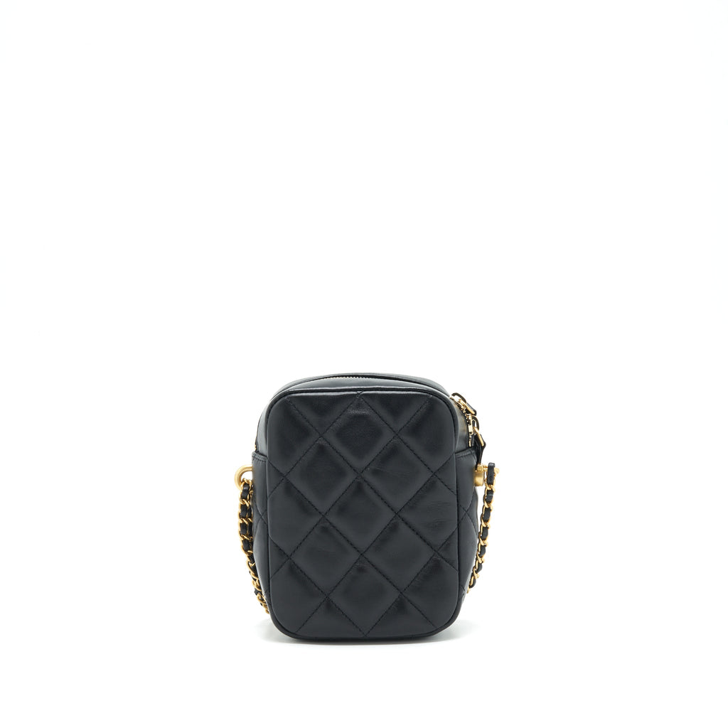Chanel 22C My Perfect Mini Camera Case Lambskin Black