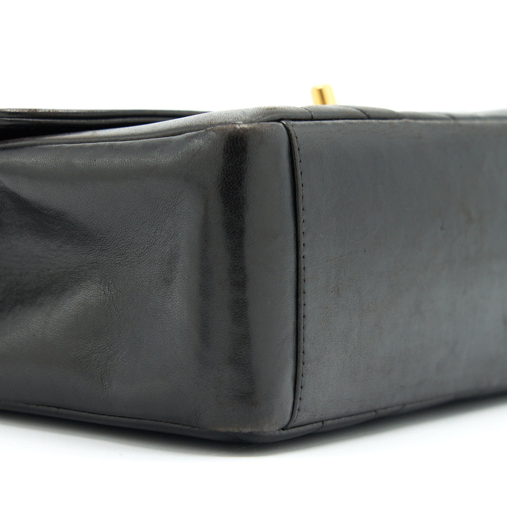 Chanel Vintage Medium Diana Flap Bag Lambskin Black