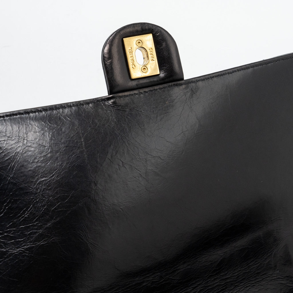 Chanel Flap Bag with chains handle calfskin black