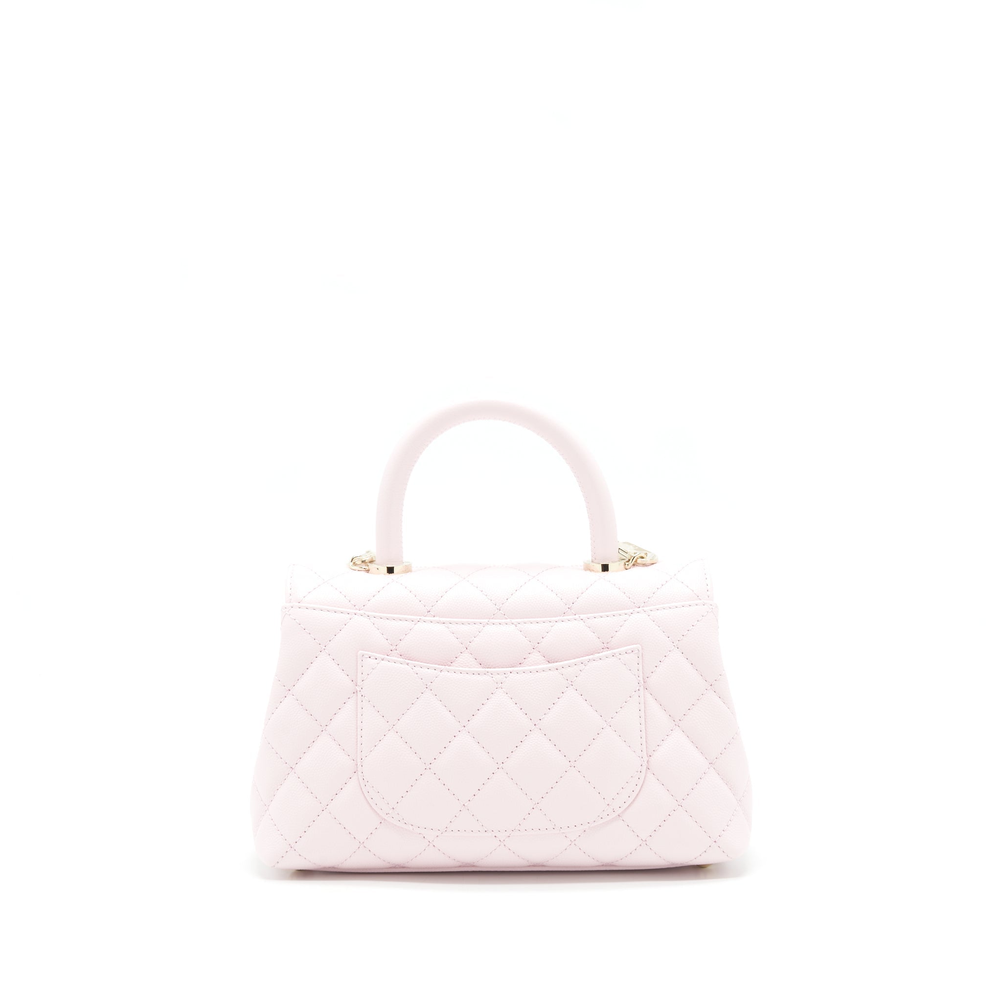 Chanel 22P Small Coco Handle Caviar Light Pink L