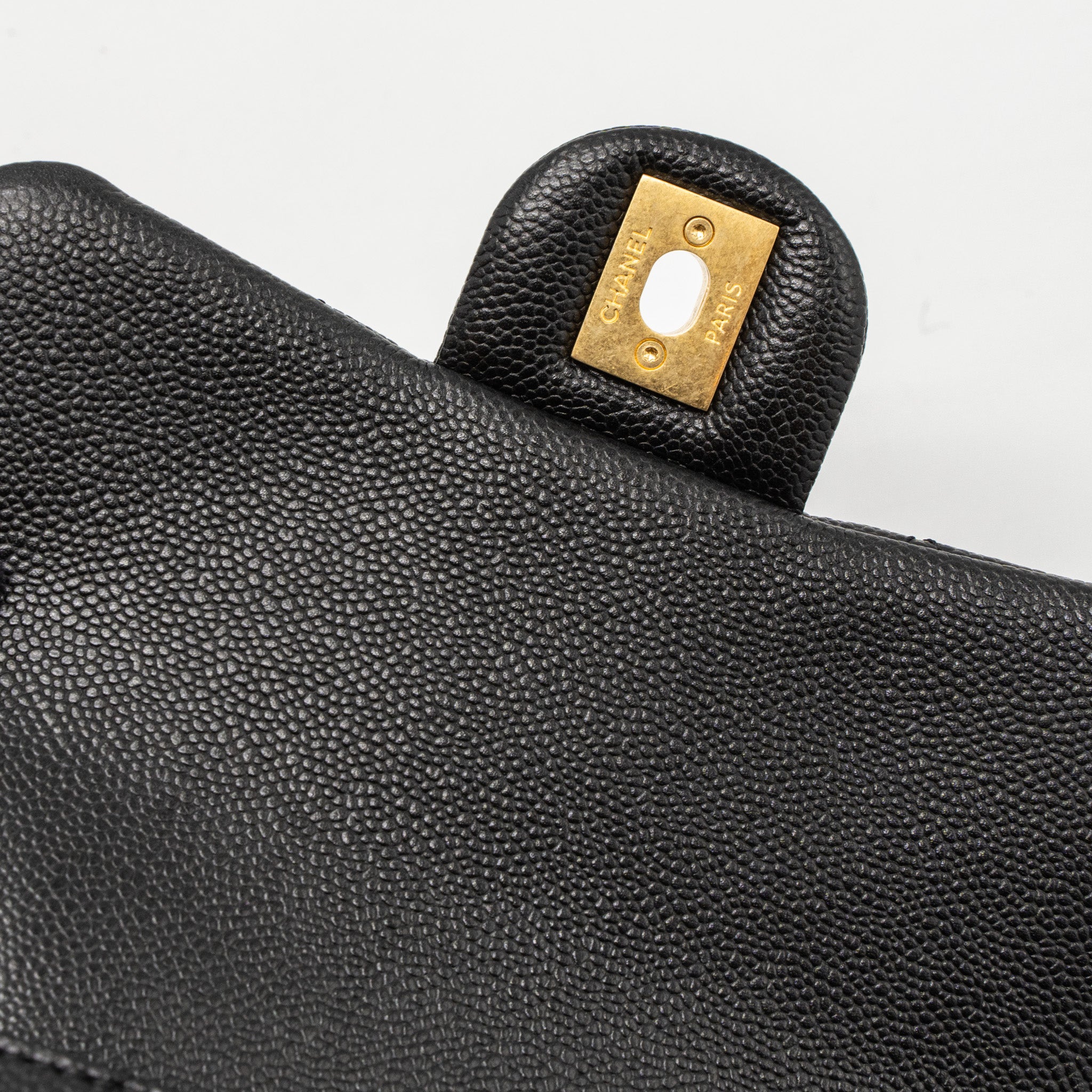 Chanel 23P mini Coco Love Flap Bag Caviar Black Brushed (Microchip)