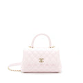 Chanel 22P Small Coco Handle Caviar Light Pink L