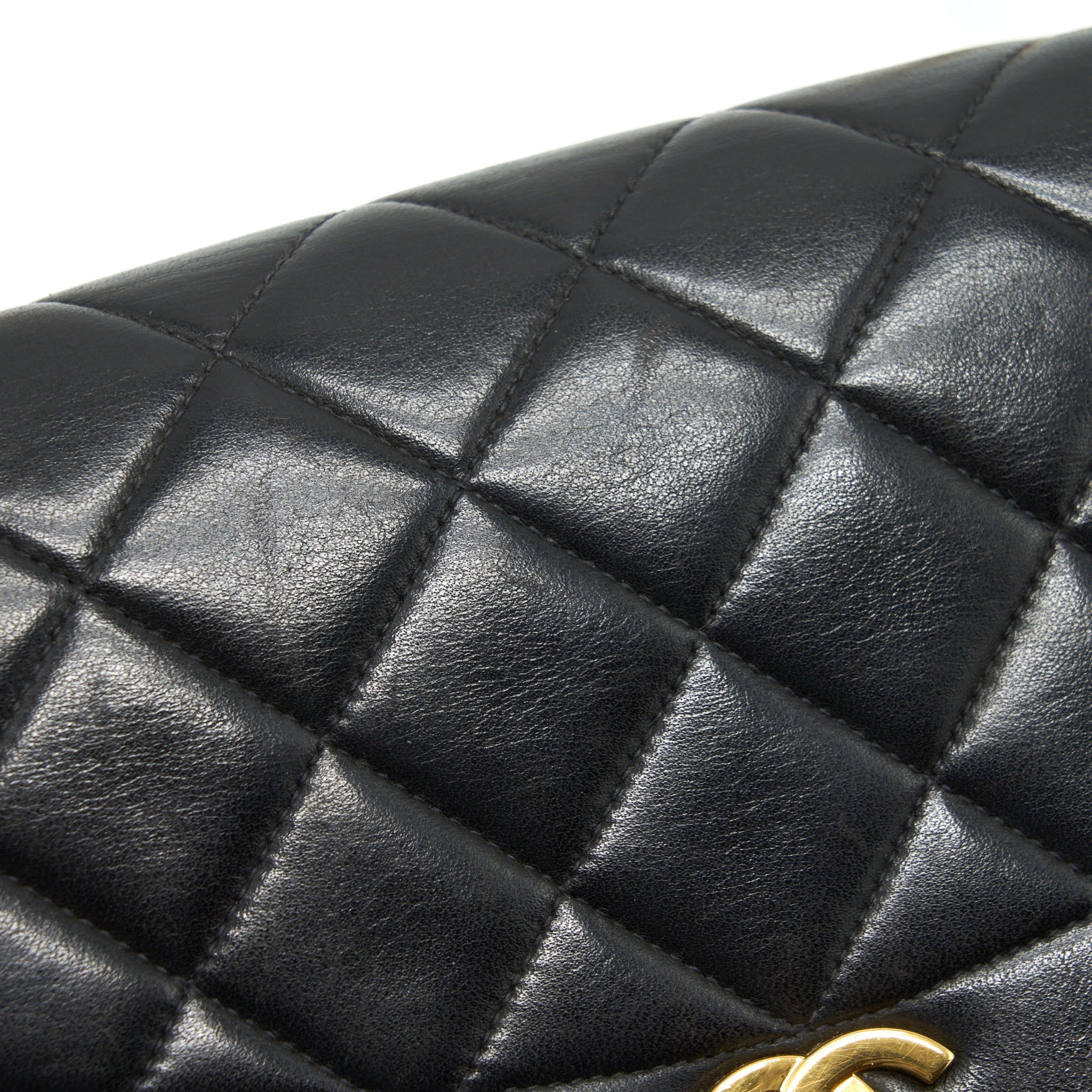 Chanel Vintage Medium Diana Flap Bag Lambskin Black