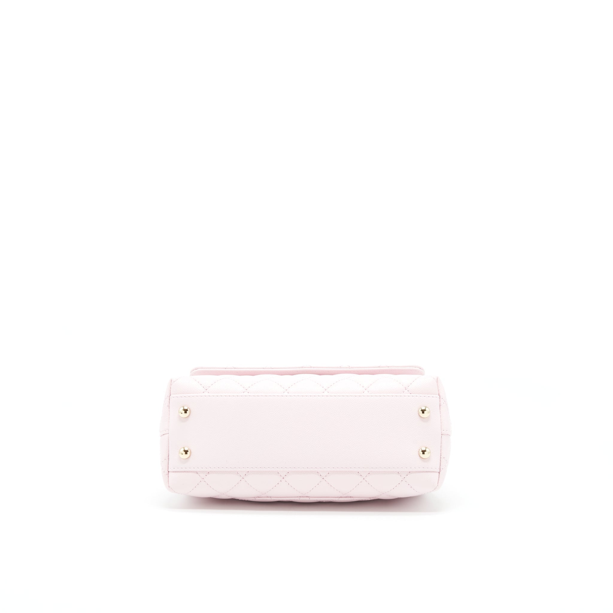 Chanel 22P Small Coco Handle Caviar Light Pink L