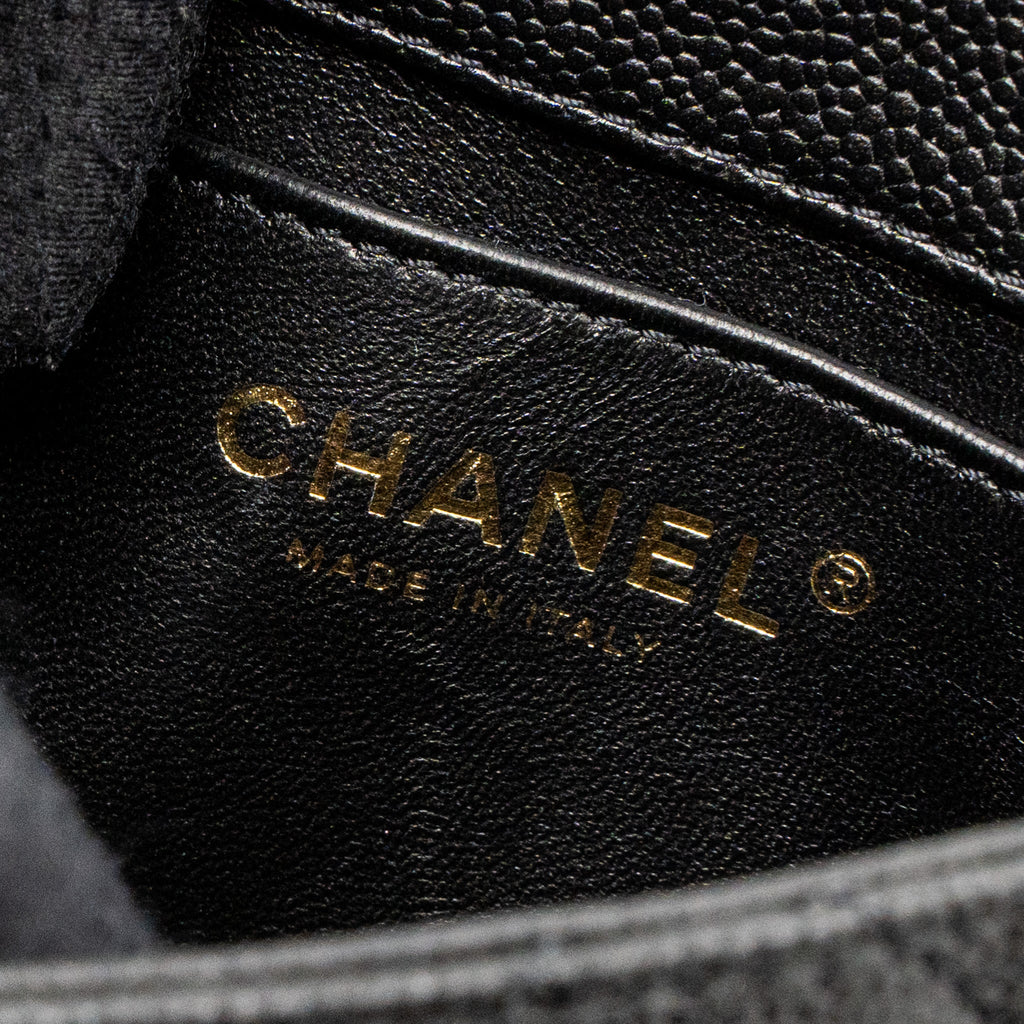 Chanel 23P mini Coco Love Flap Bag Caviar Black Brushed (Microchip)