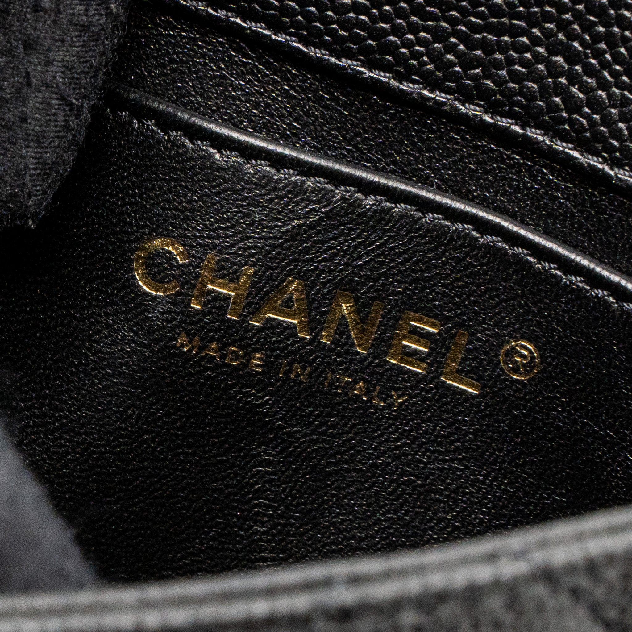 Chanel 23P mini Coco Love Flap Bag Caviar Black Brushed (Microchip)
