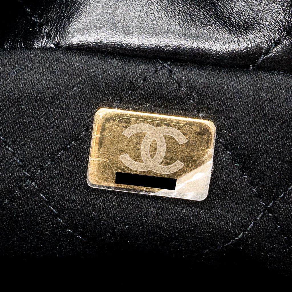 Chanel Mini 22 Bag Shiny Calfskin Black (Microchip)