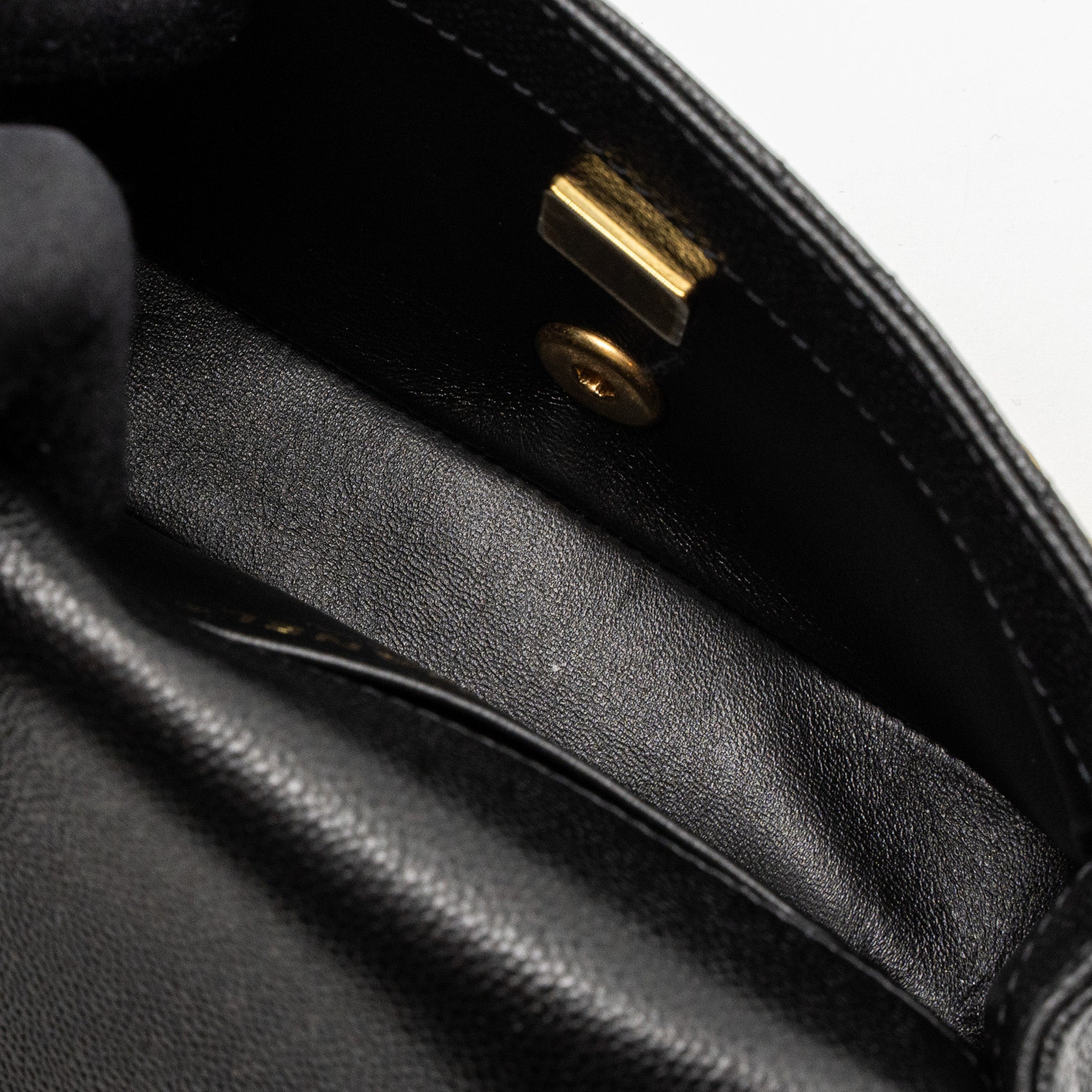 Chanel 23P mini Coco Love Flap Bag Caviar Black Brushed (Microchip)