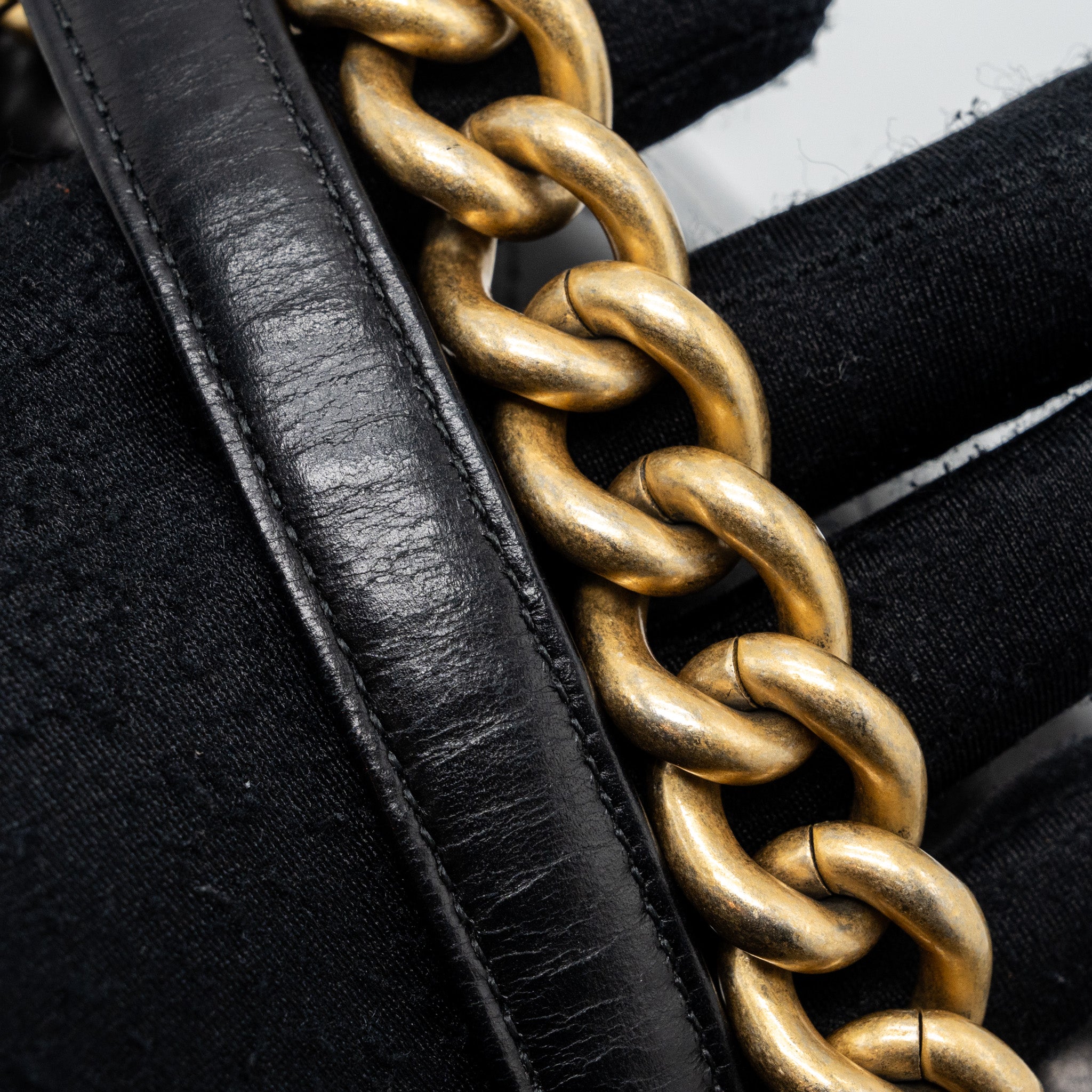 Chanel Flap Bag with chains handle calfskin black