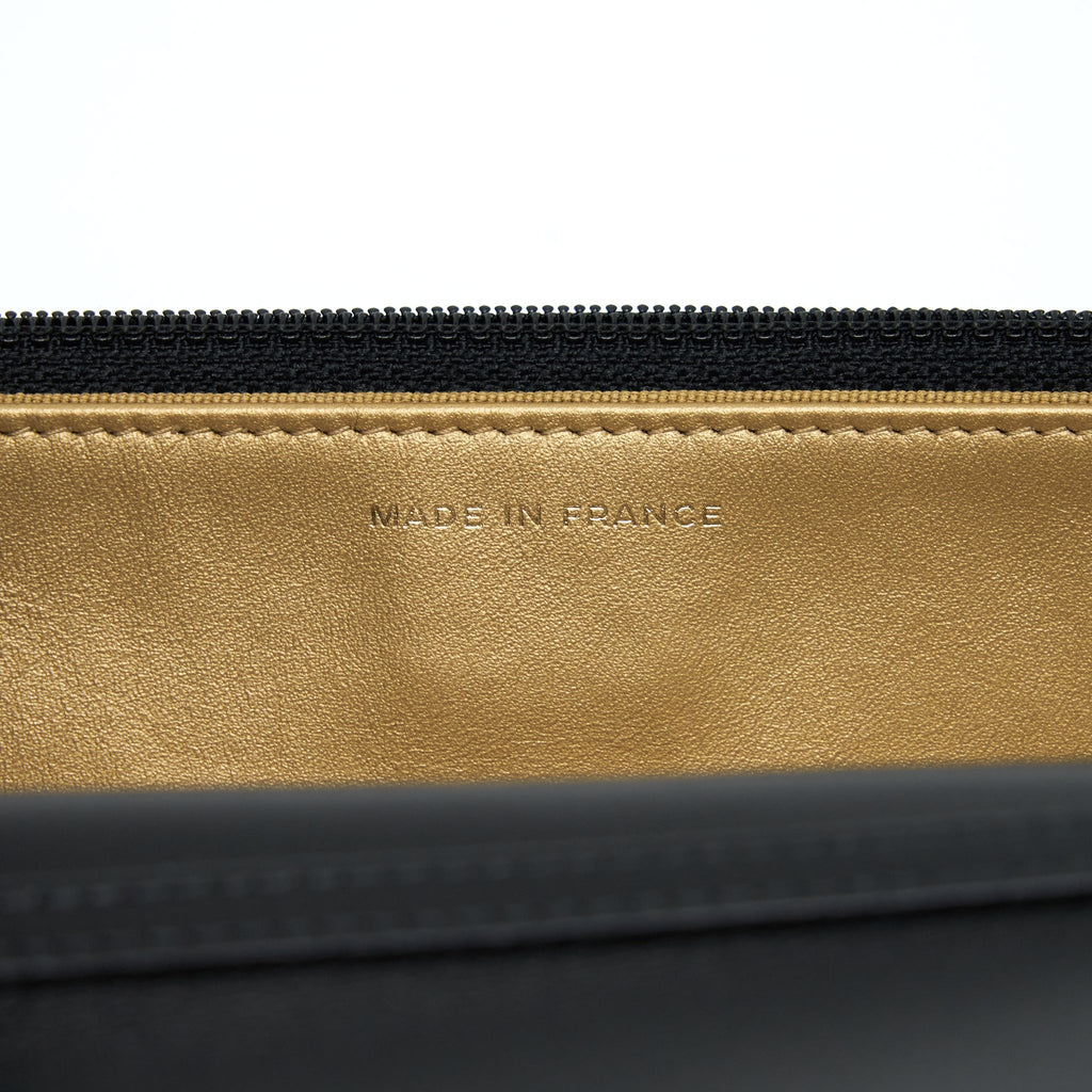 Chanel Pearl Crush Wallet On Chain Lambskin Black