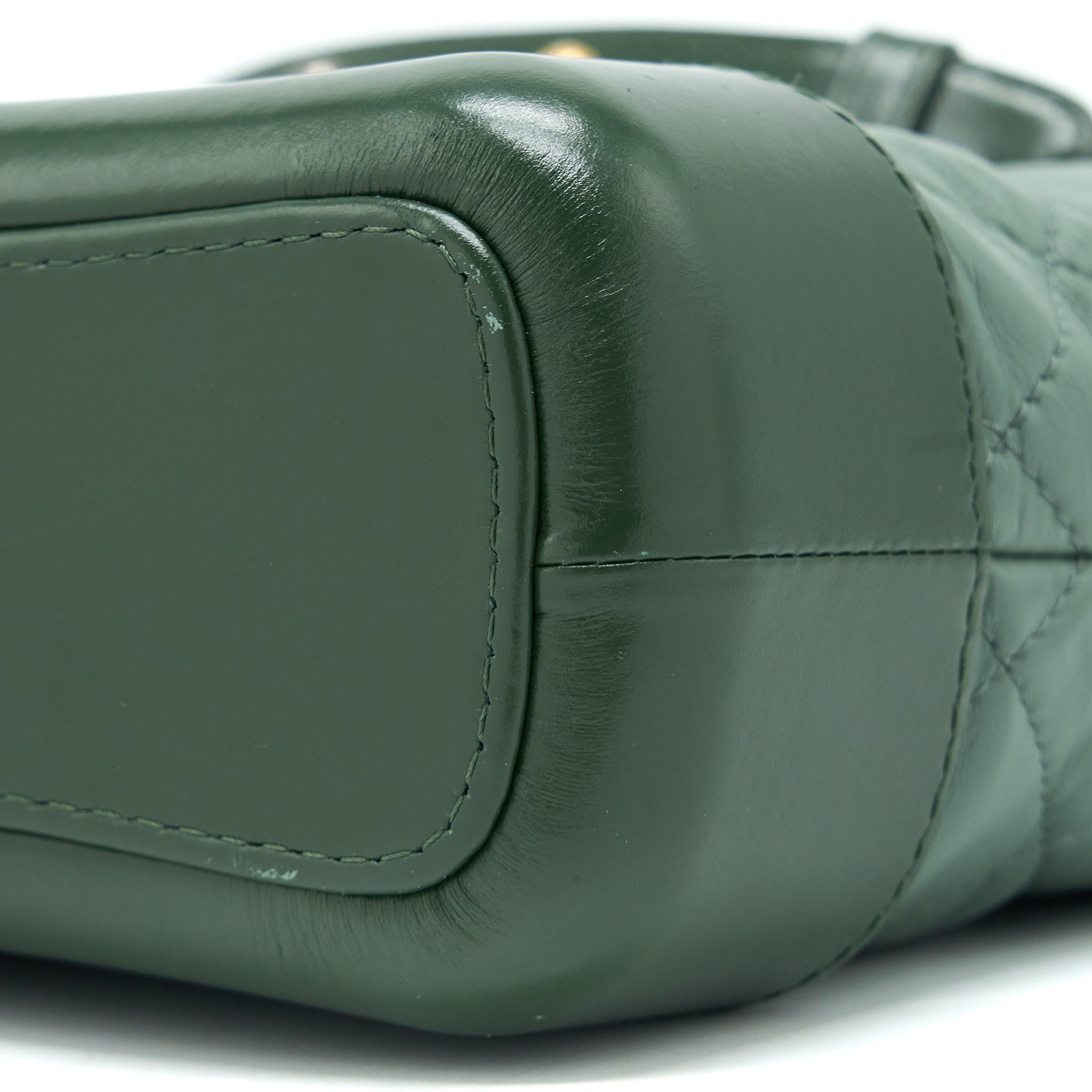 Chanel Small Gabrielle Hobo Bag Aged Calfskin Green Multicolour with Multicolour Hardware