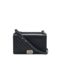 Chanel Medium Boy Bag Lambskin Black Ruthenium