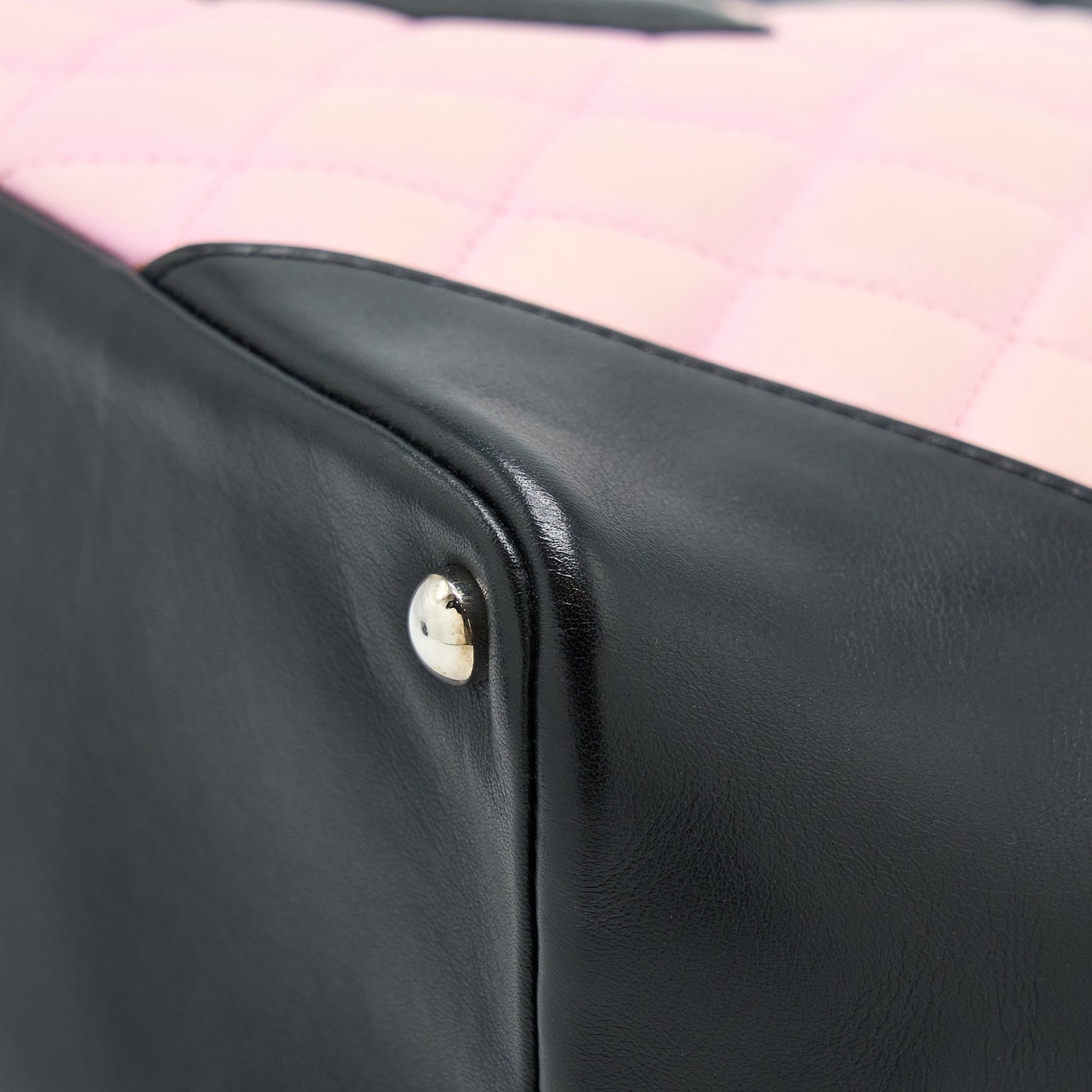 Chanel Vintage Camnon Tote Pink/Black