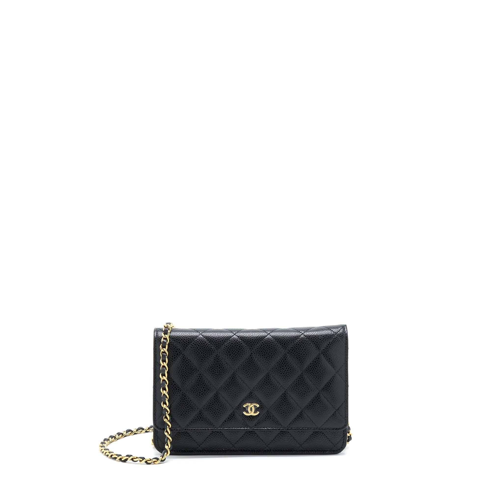 Chanel Classic Wallet On Chain Caviar Black  (Microchip)