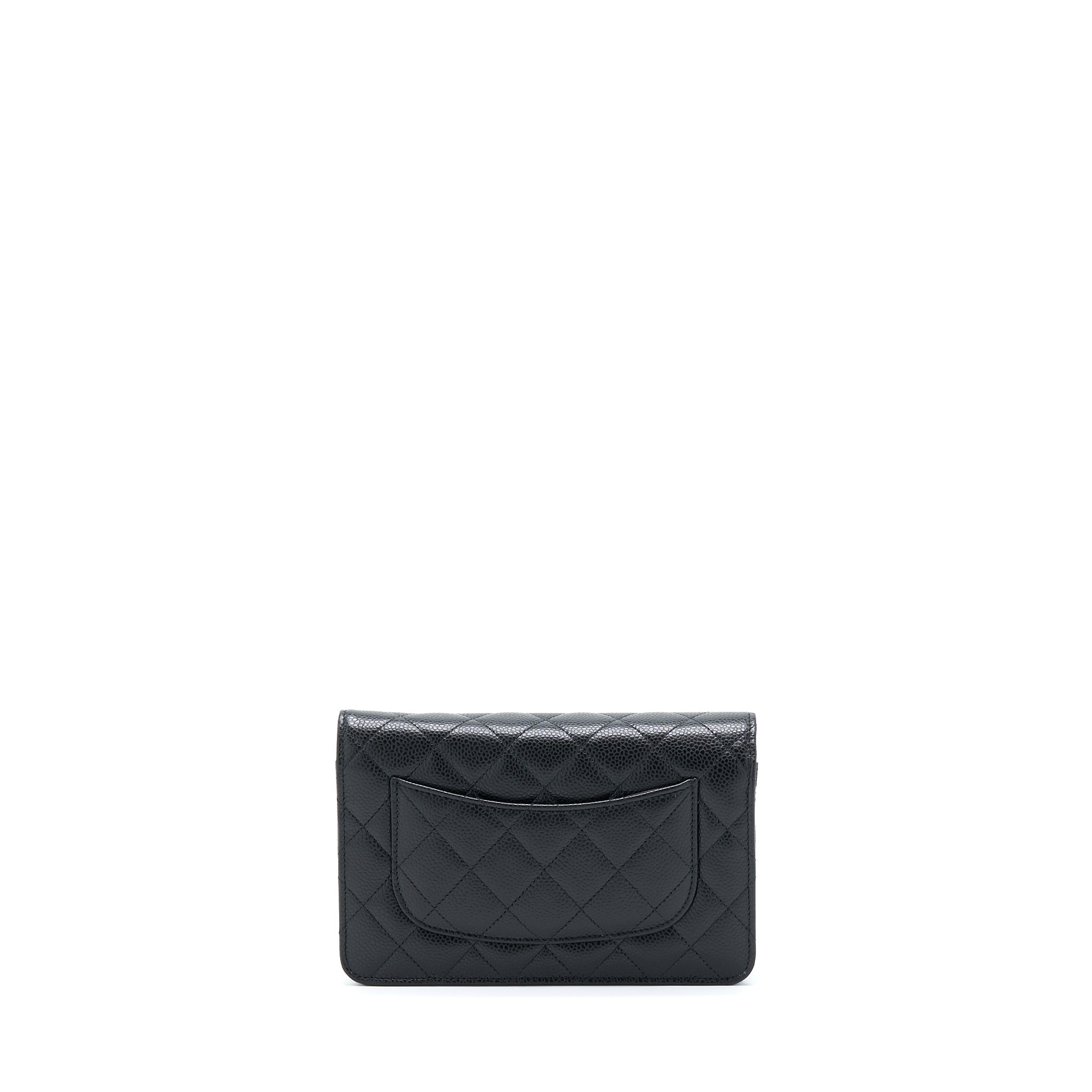 Chanel Classic Wallet On Chain Caviar Black  (Microchip)
